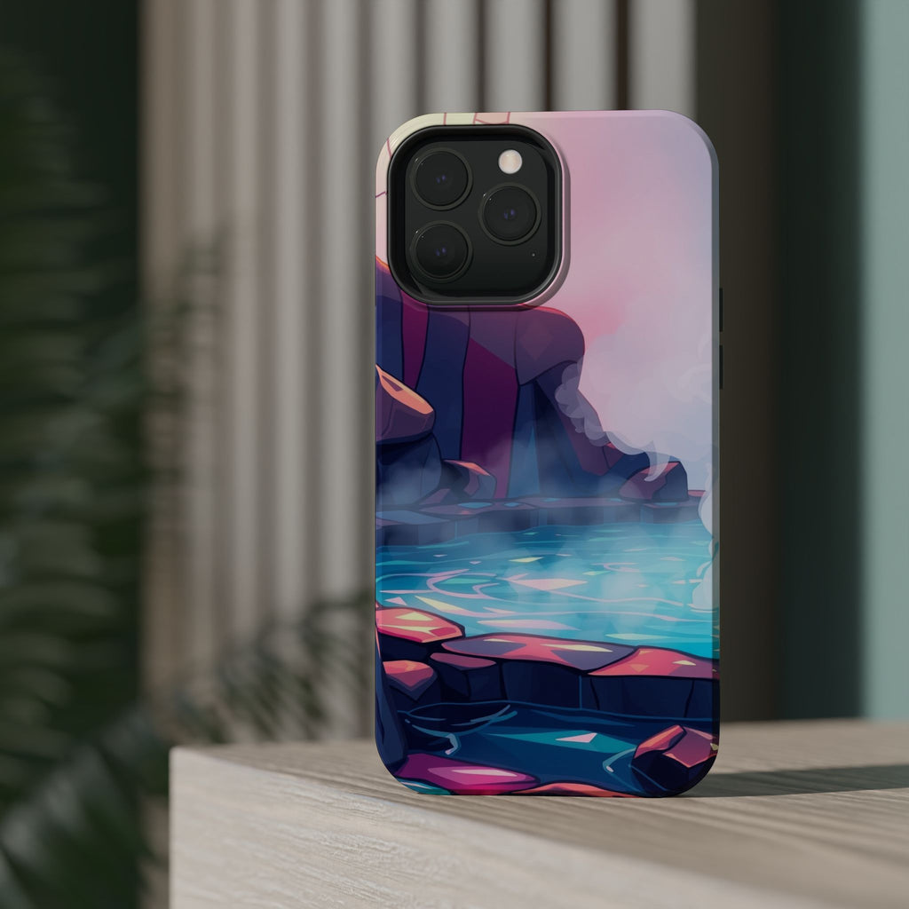 iPhone Cyan And Magenta Hot Spring Steam Slim Everyday iPhone Designer · iPhone