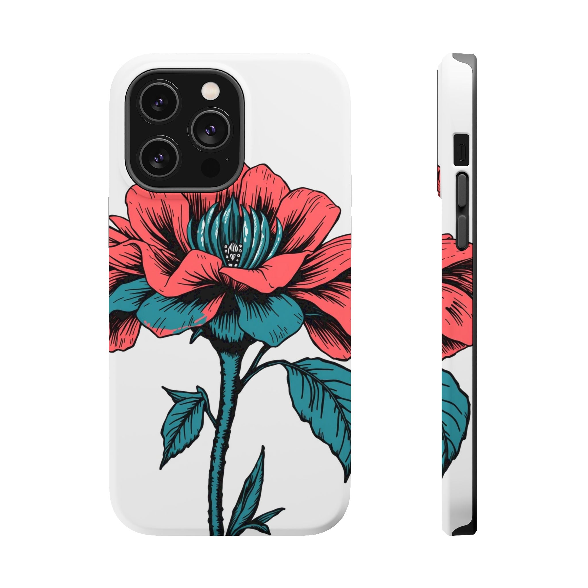 iPhone Garden Party Bloom Dark Gothic Ink Slim Snap Case · iPhone Case