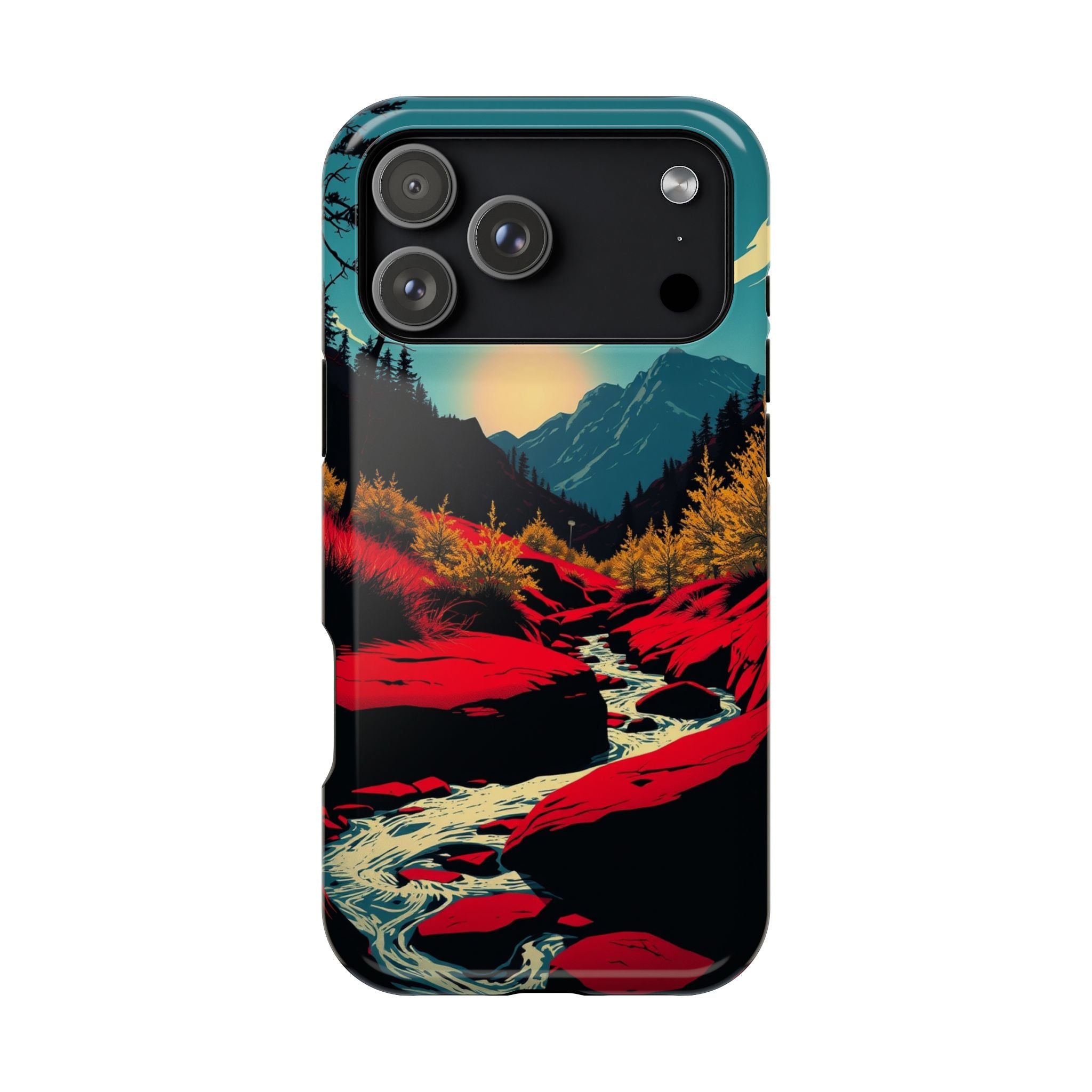 iPhone Earthy Spring Creek Design Bold Modern Everyday Snap Case · iPhone Case