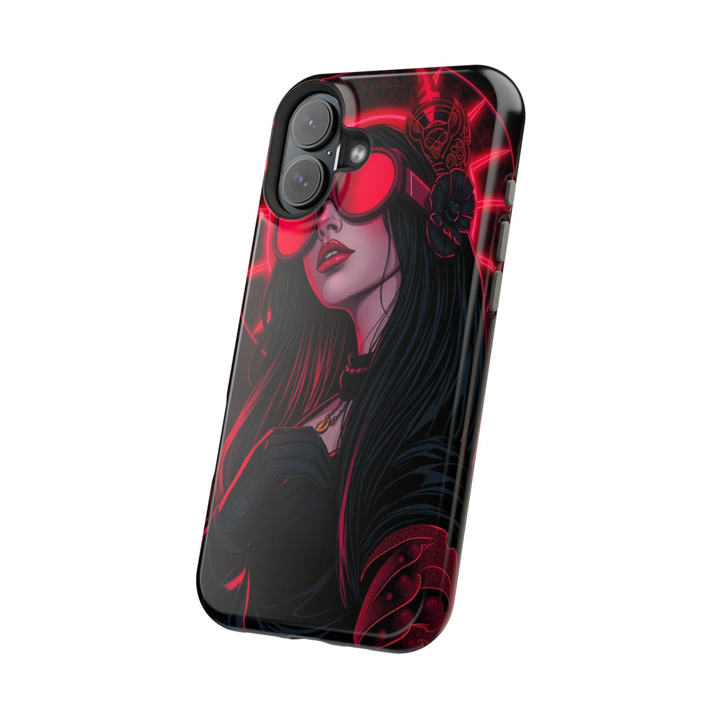 iPhone Black And Crimson Art Nouveau Female Slim Everyday Designer Case · iPhone