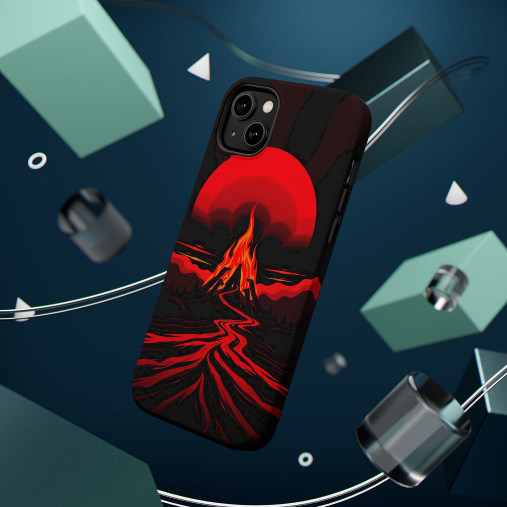 iPhone Black And Crimson Wildfire Glow Slim Everyday Designer Case · iPhone Case