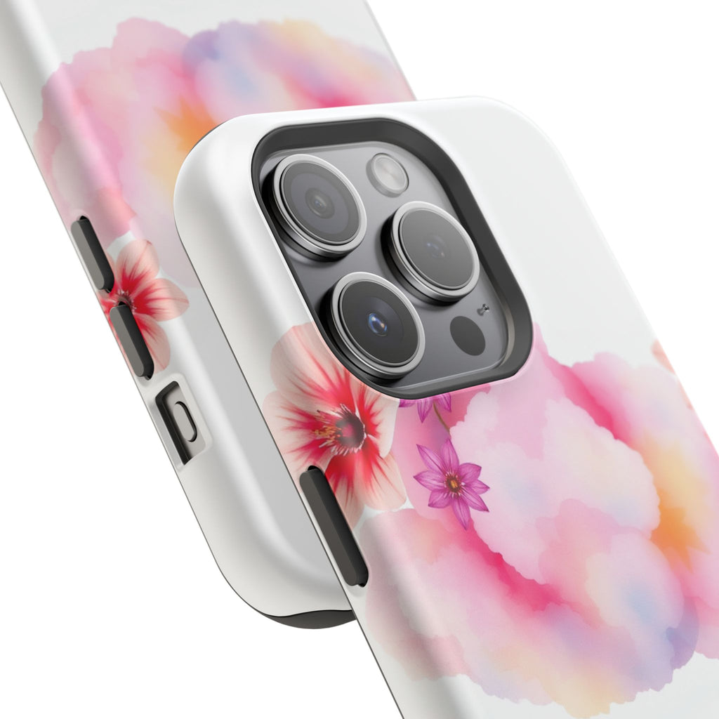iPhone Pastel Floral Cloud Vibrant Watercolor Carry Case Slim Snap Case · iPhone