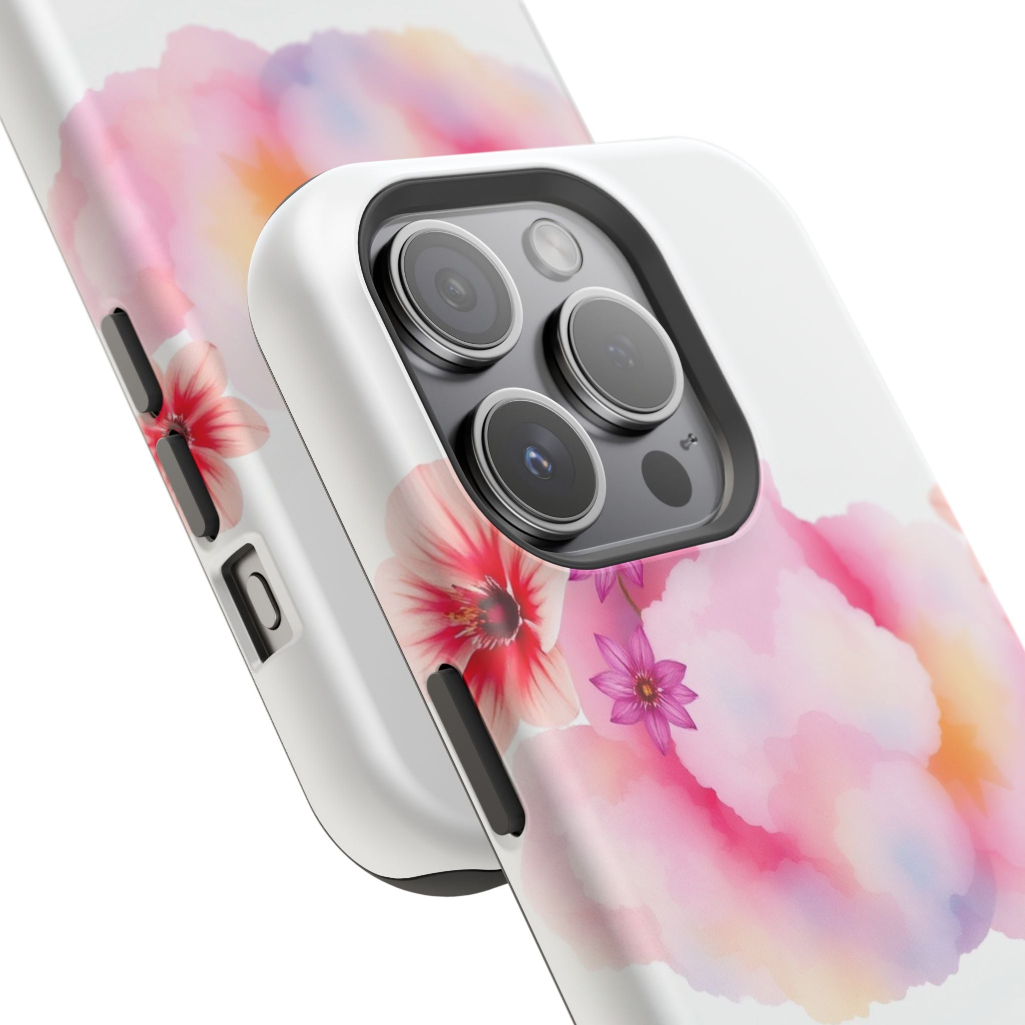 iPhone Pastel Floral Cloud Vibrant Watercolor Carry Case Slim Snap Case · iPhone