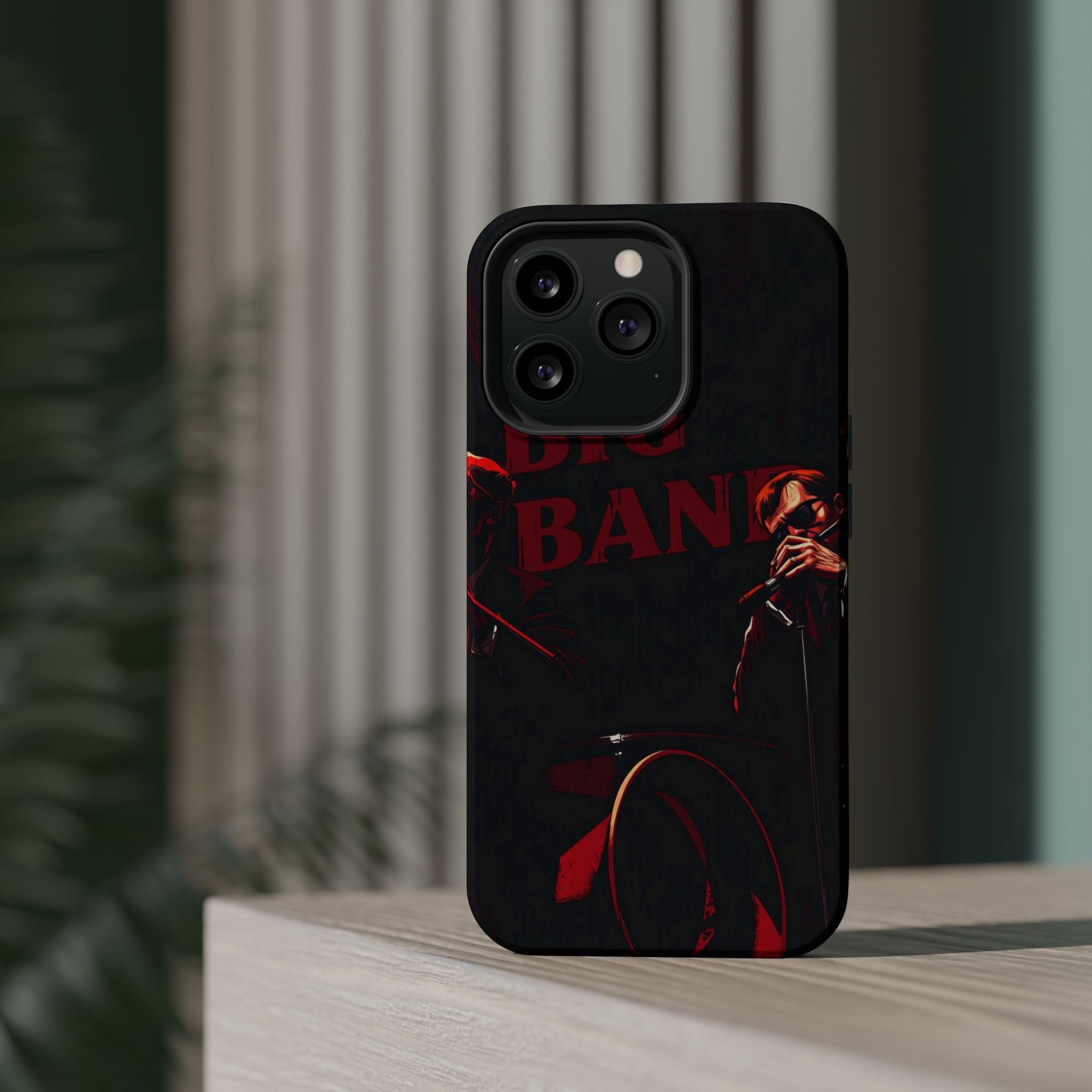 iPhone Black And Crimson Big Band Era Slim Everyday Designer Case · iPhone Case
