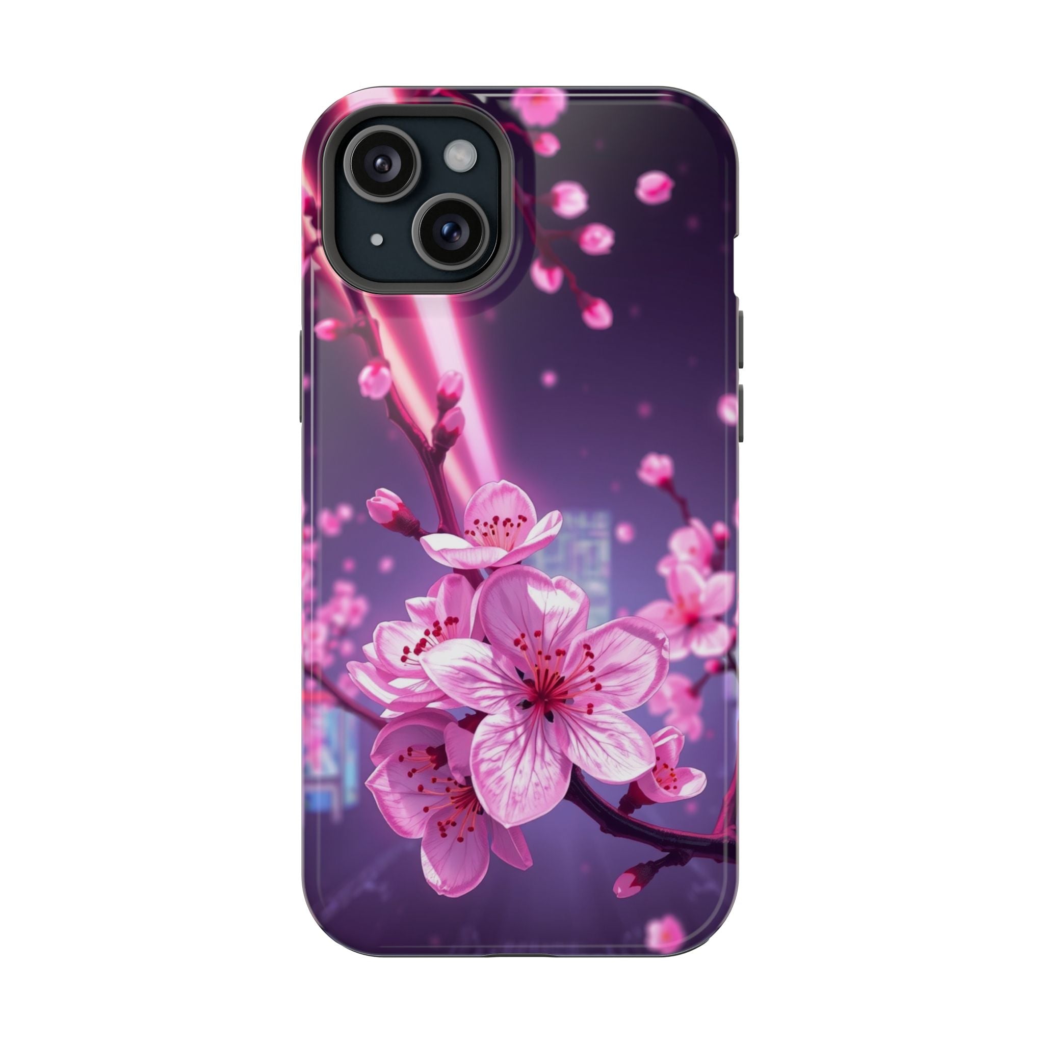 iPhone Cherry Blossom Electric Art Bold Modern Everyday Snap Case · iPhone Case