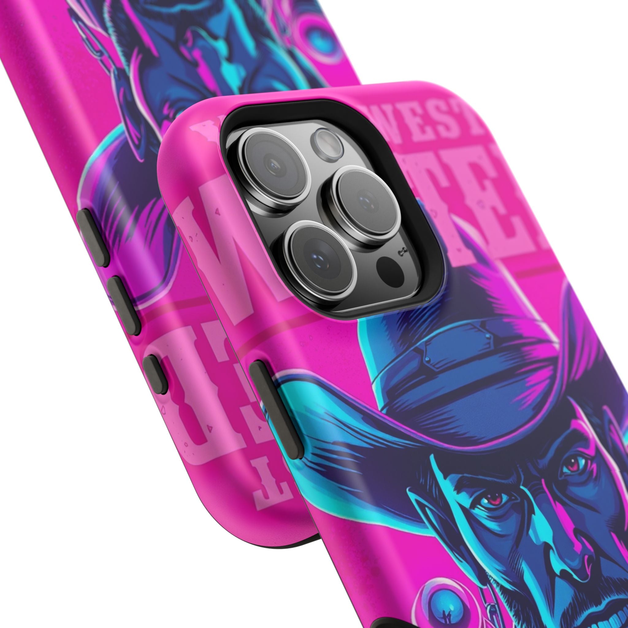iPhone Wild West Wanted Neon Cyberpunk Slim Everyday Designer Case · iPhone Case