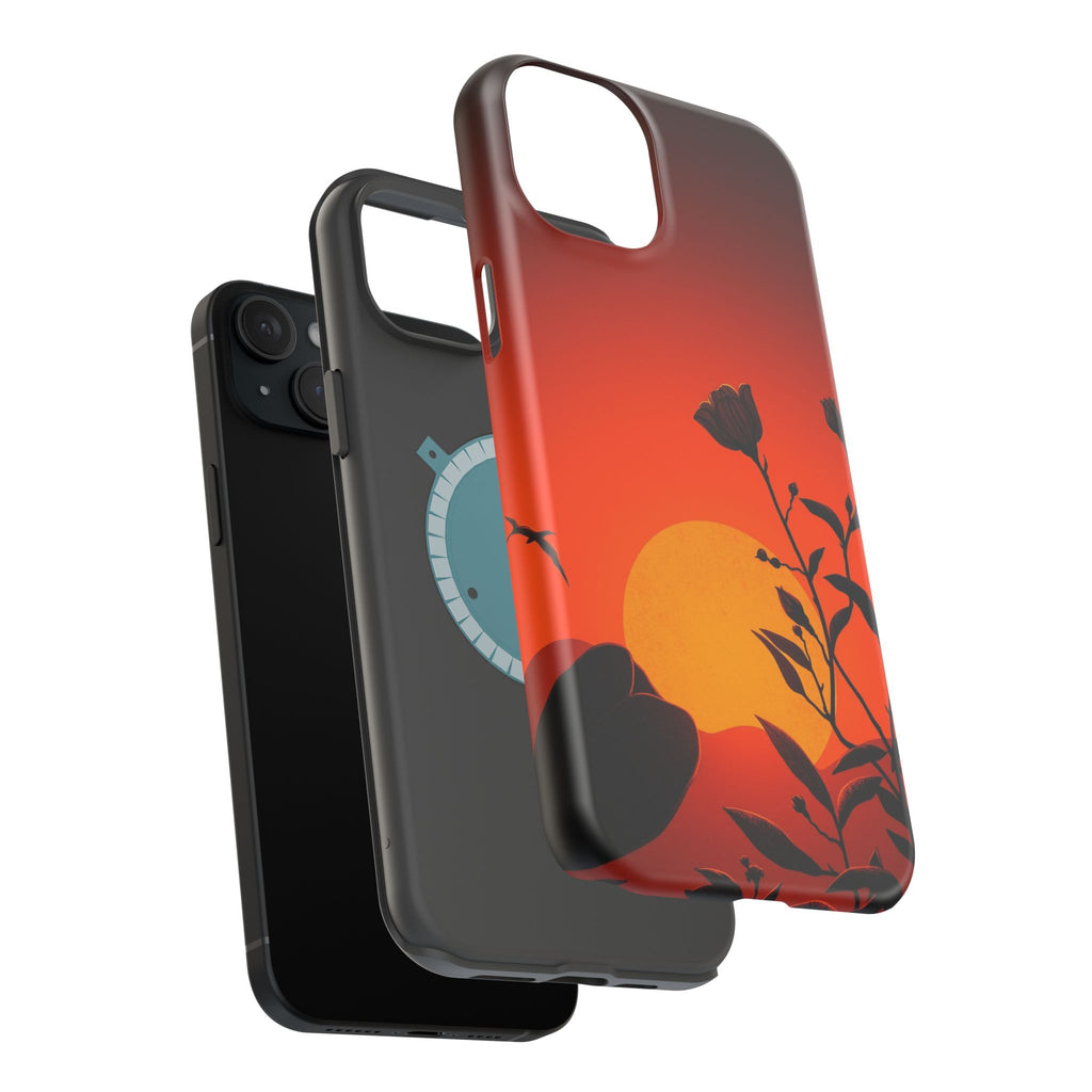 iPhone Bloom and Leaf Dark Gothic Ink Slim Everyday Designer Case · iPhone Case