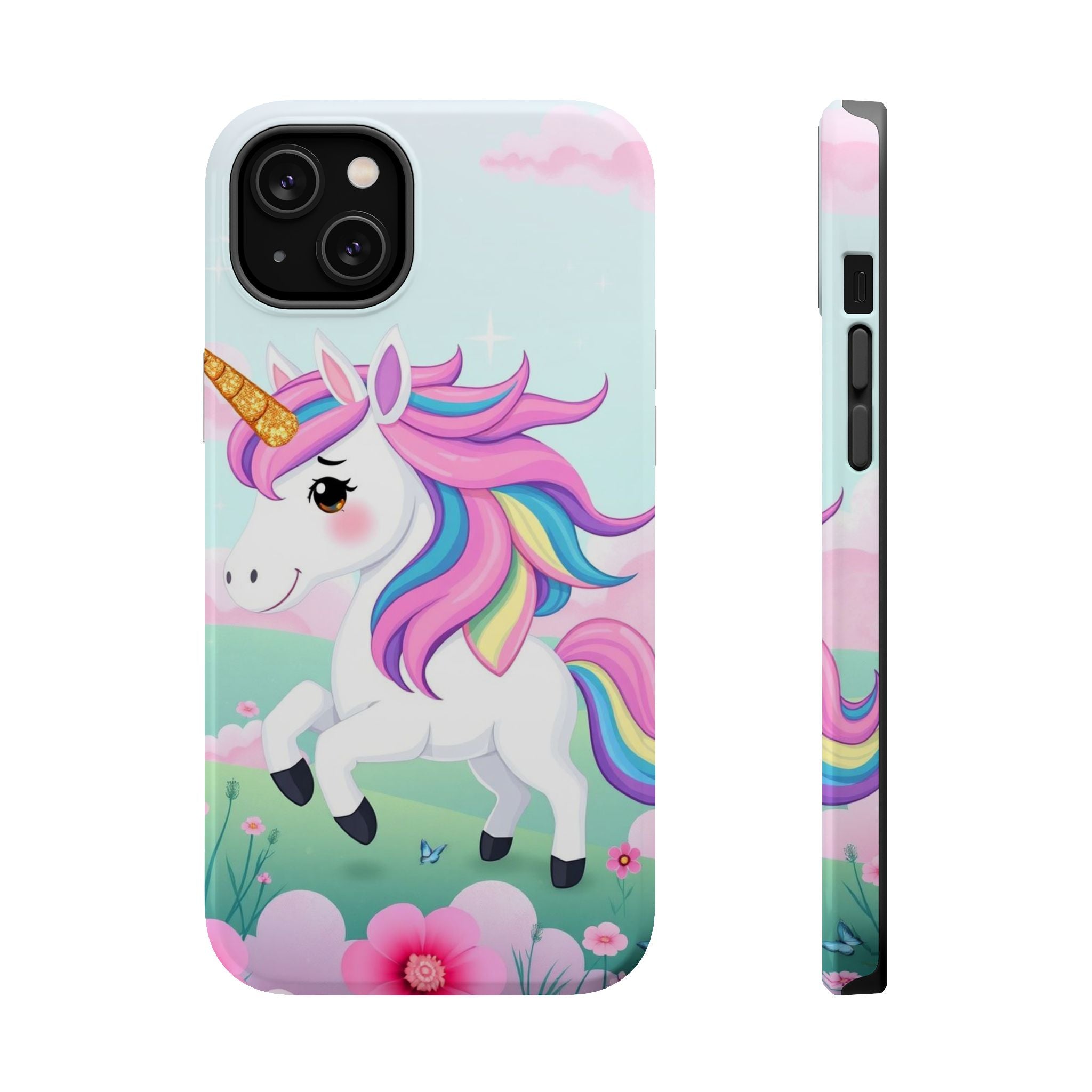 iPhone Rainbow Unicorn Kids Fun Soft iPhone Phone Case Gift Finish · iPhone Case