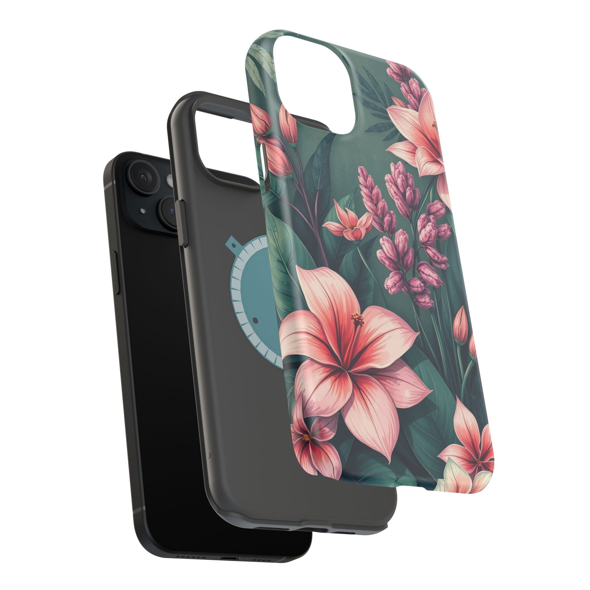iPhone Mint And Blush Jungle Floral Slim Everyday Designer Case · iPhone Case
