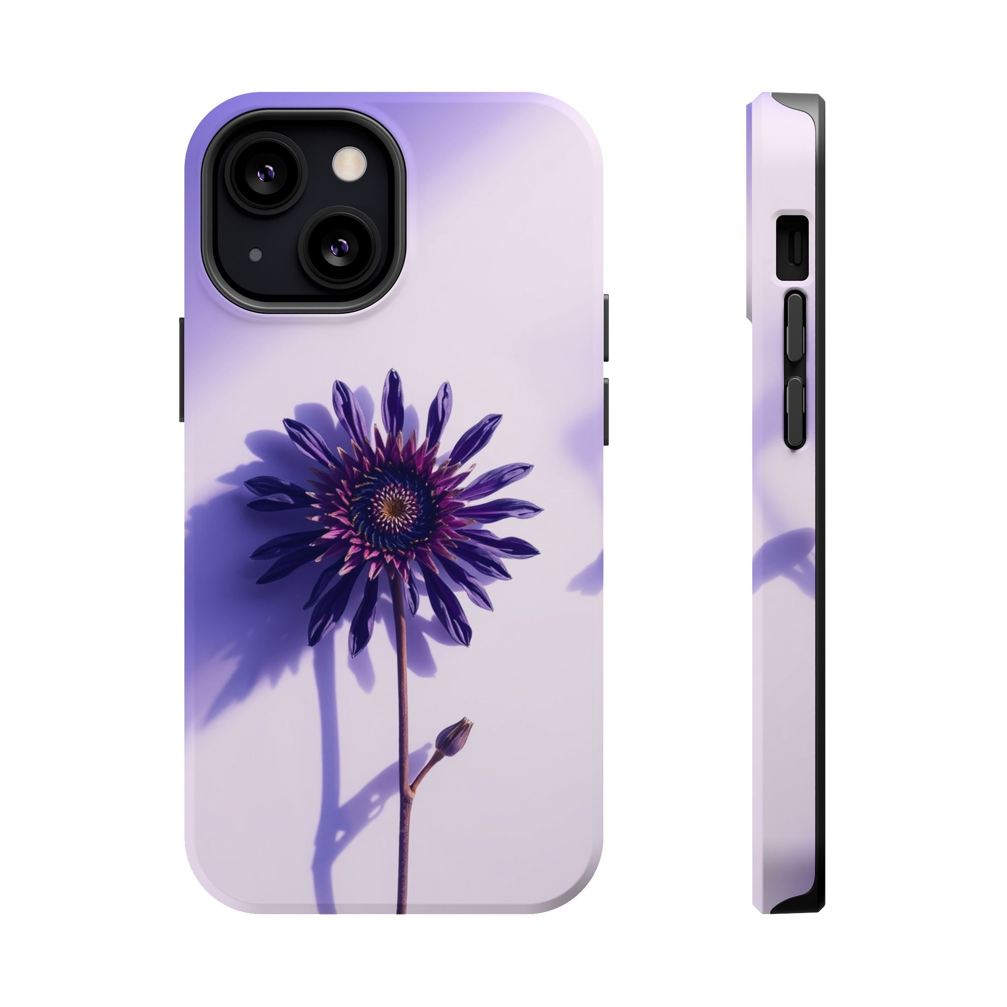 iPhone Indigo And Violet Dried Flower Flat Lay Soft iPhone Finish · iPhone Case