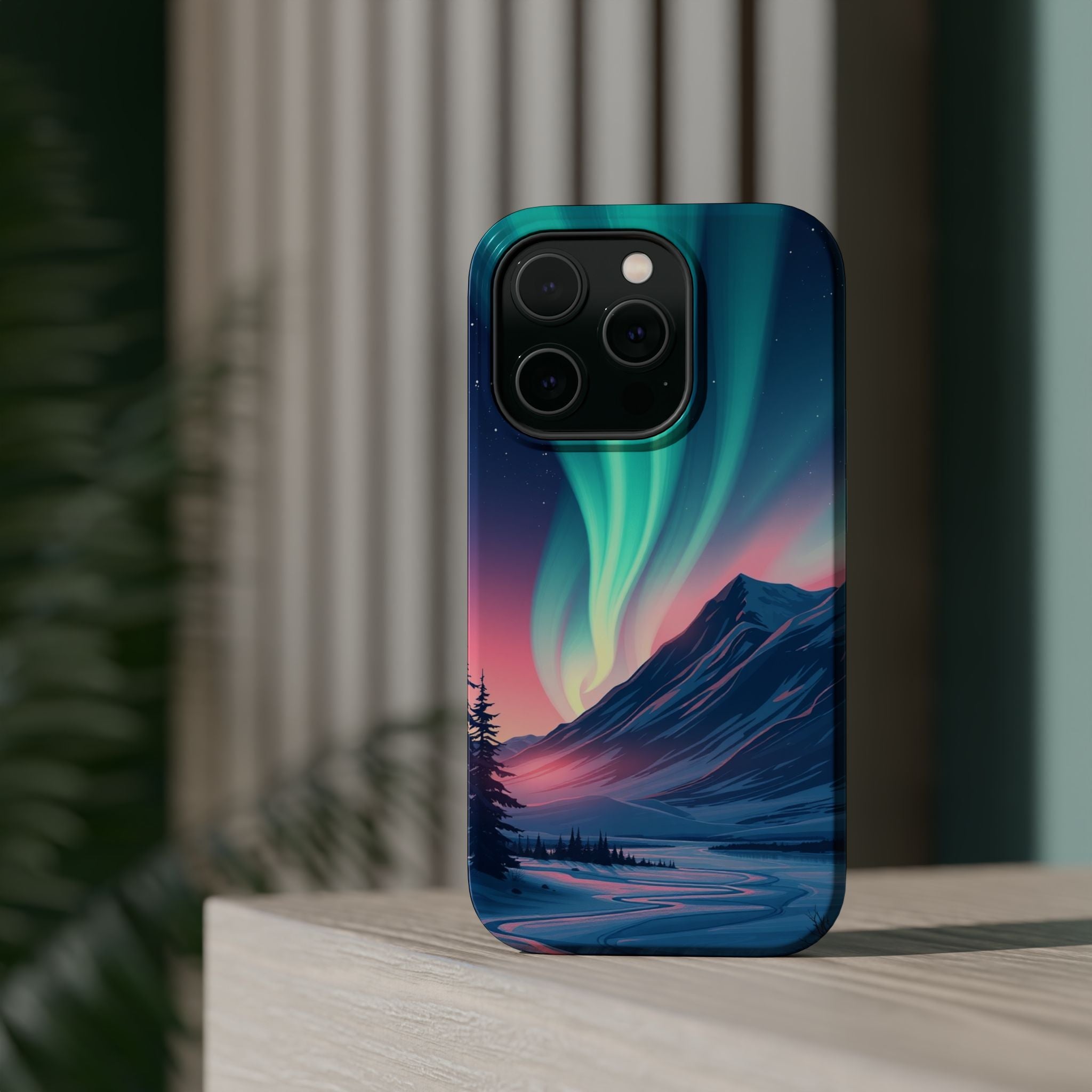 iPhone Mint And Blush Northern Lights Slim Everyday iPhone 18 Designer · iPhone