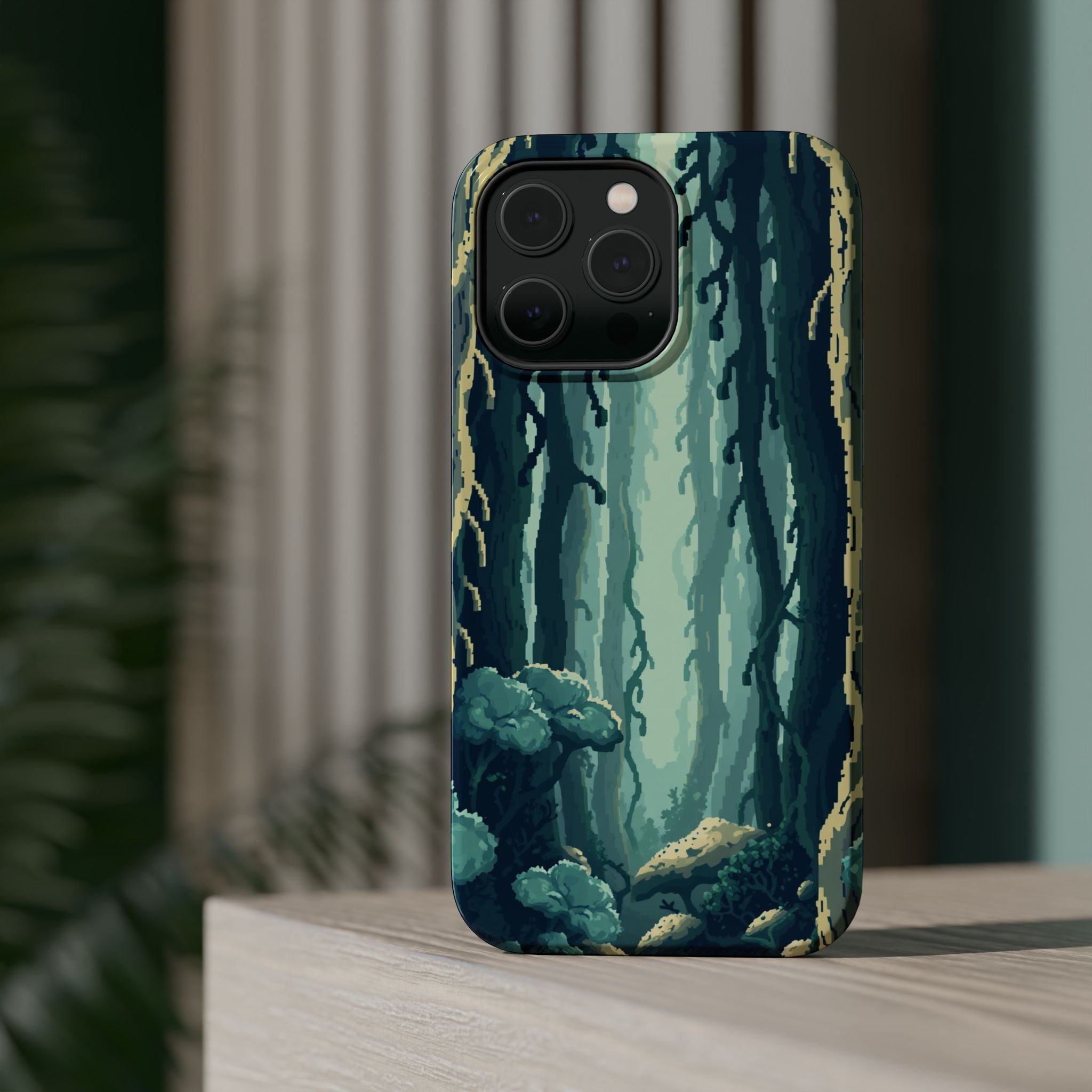 iPhone Kelp Forest Pixel Art -Bit Bold Modern Everyday Snap Case · iPhone Case