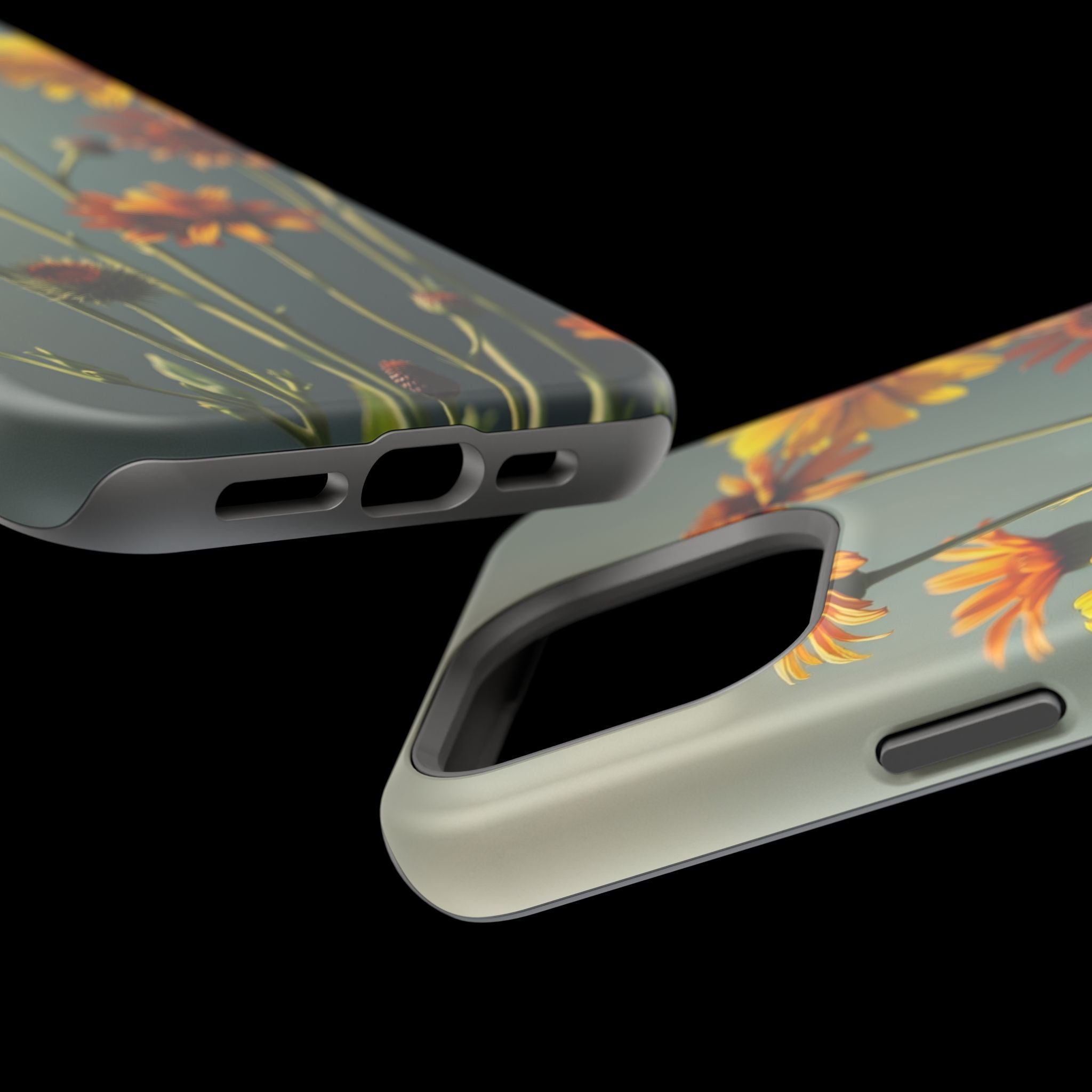 iPhone Mustard And Rust Wildflower Bunch Slim Everyday iPhone Designer · iPhone