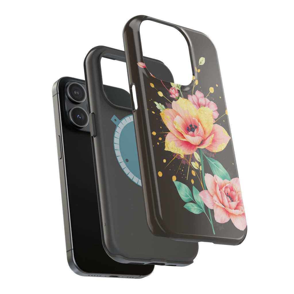 iPhone Earthy Floral Watercolor Splash Design Clean iPhone 14 Minimal · iPhone C