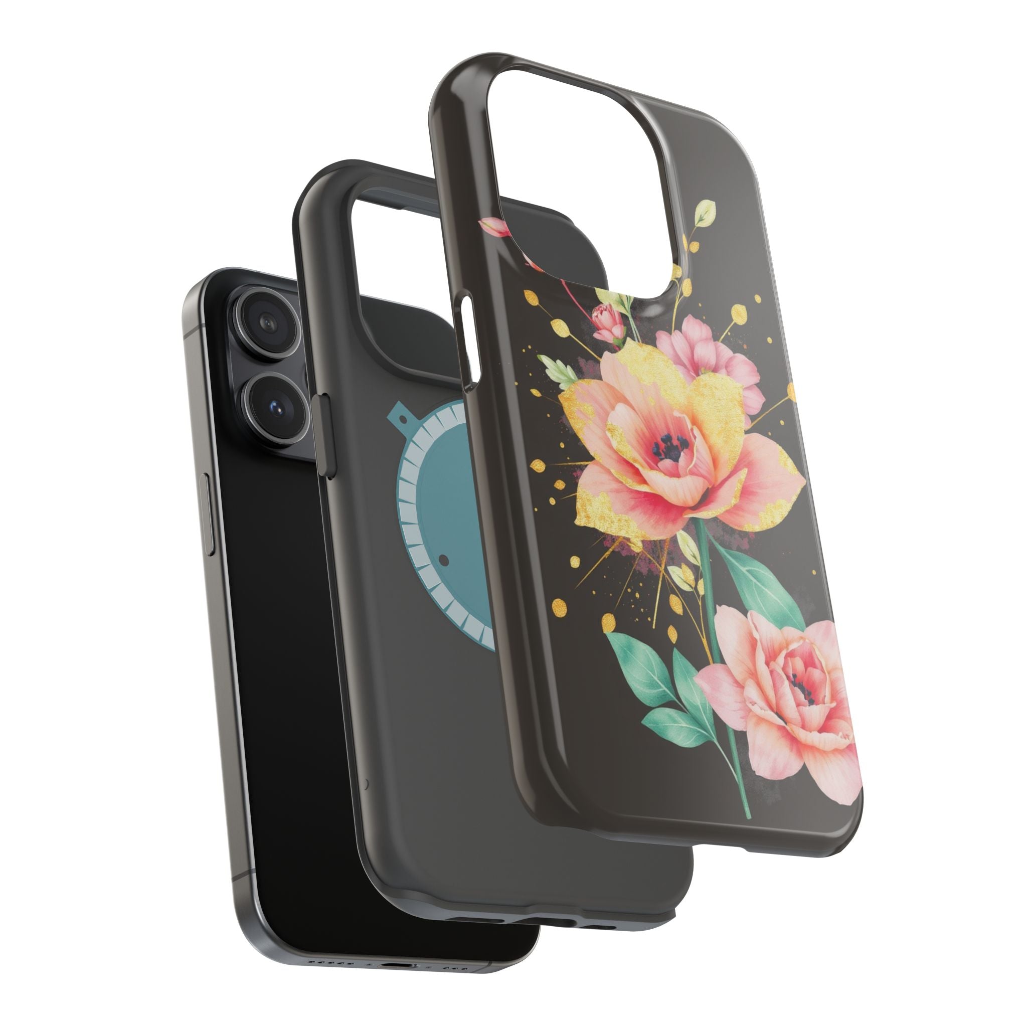 iPhone Earthy Floral Watercolor Splash Design Clean iPhone 14 Minimal · iPhone C