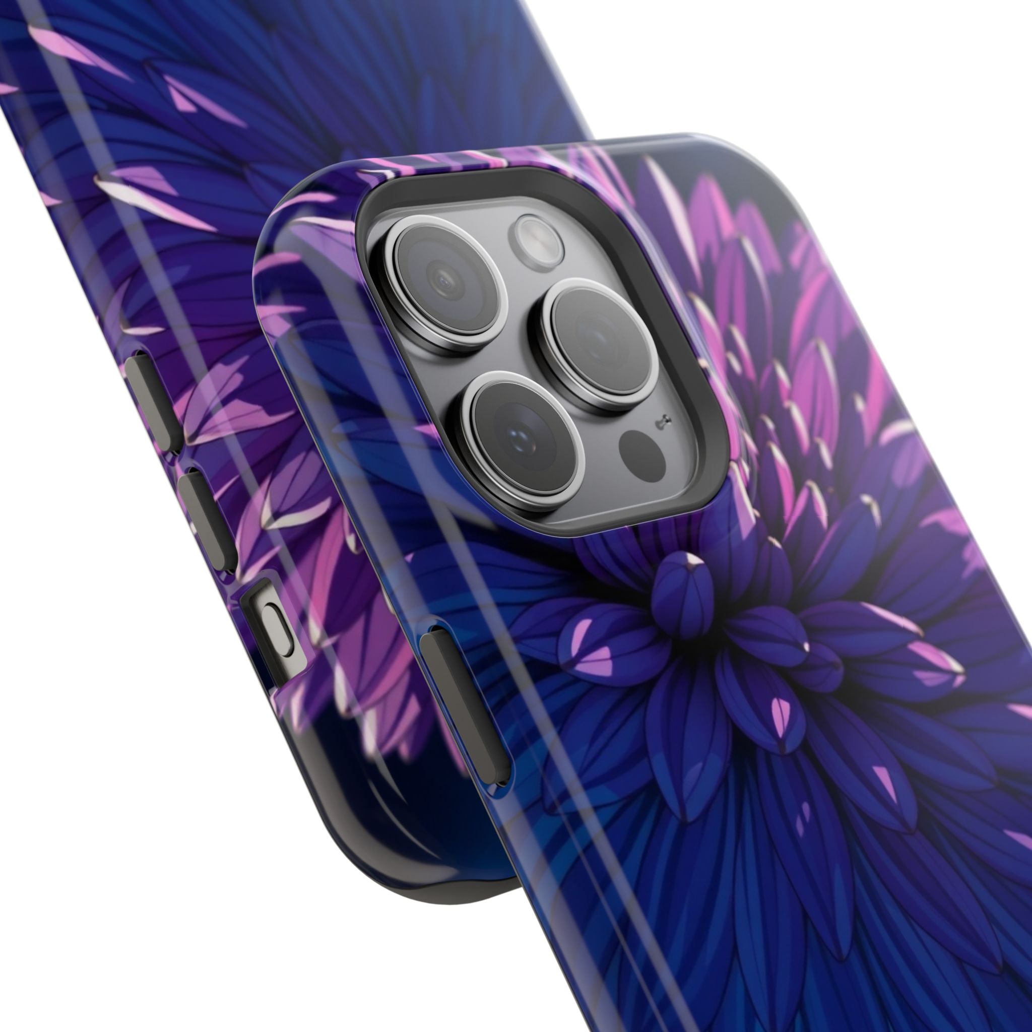 iPhone Indigo And Violet Chrysanthemum Classic Soft iPhone Finish · iPhone Case