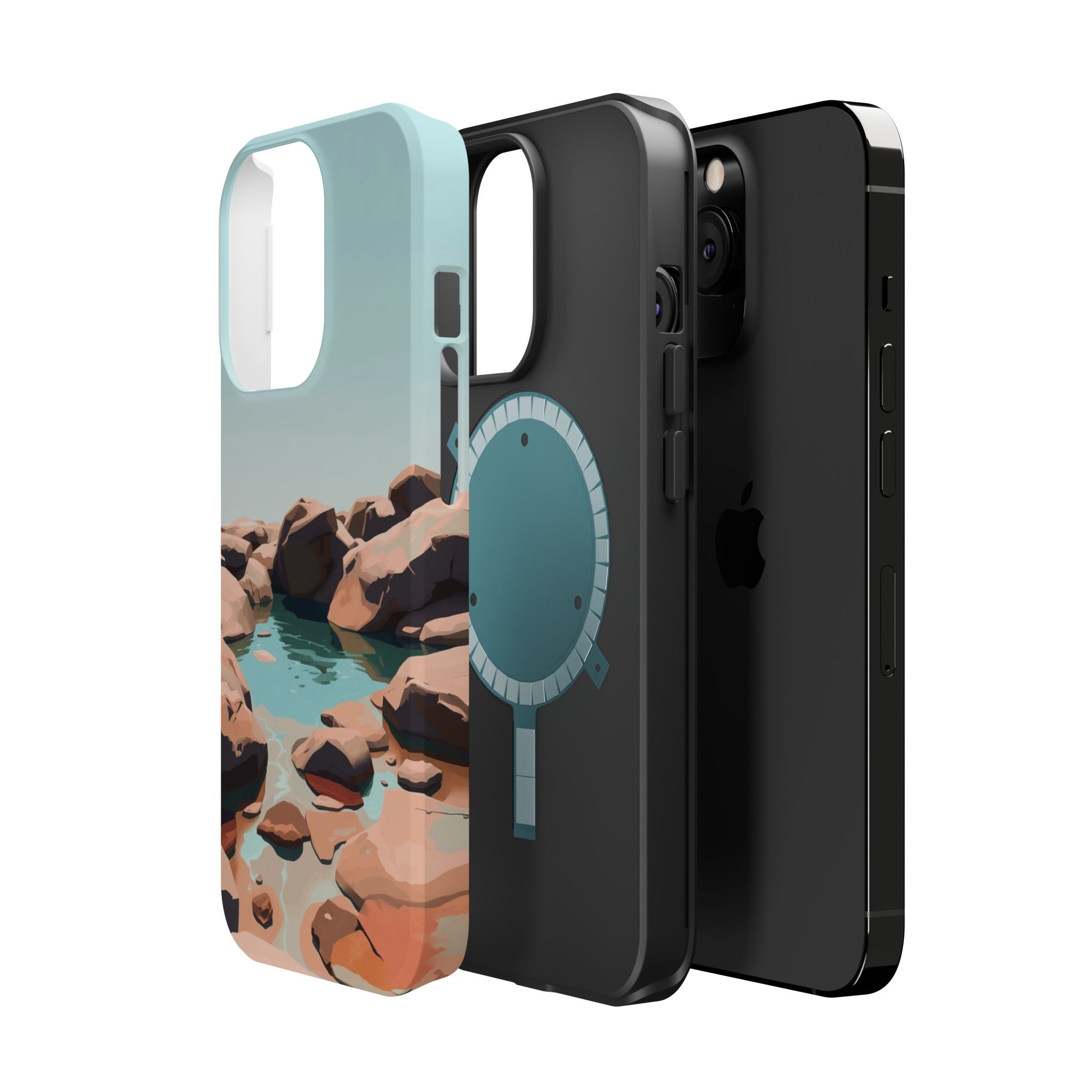 iPhone Tidal Pool Oil Painting Impressionist Slim iPhone Everyday · iPhone Case