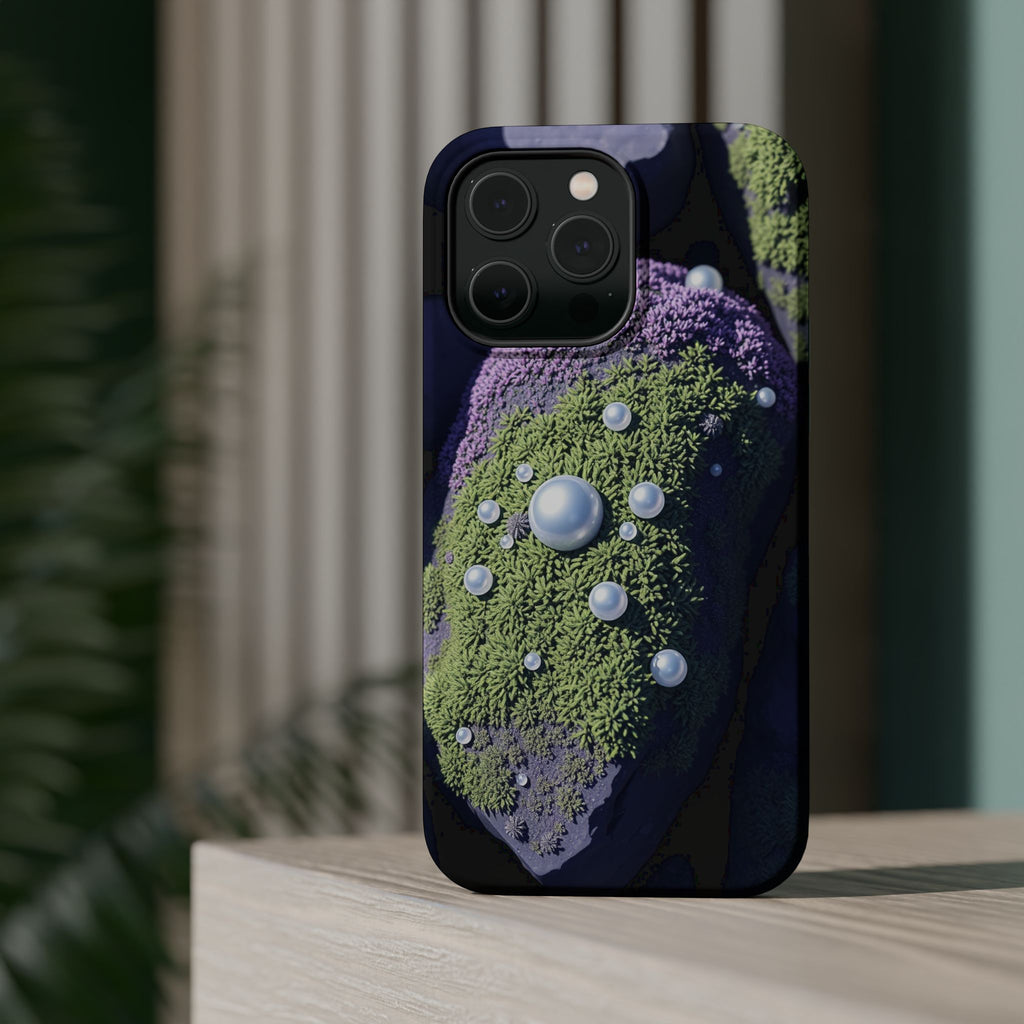 iPhone Moss Covered Rocks Electric Art Slim Everyday Designer Case · iPhone Case