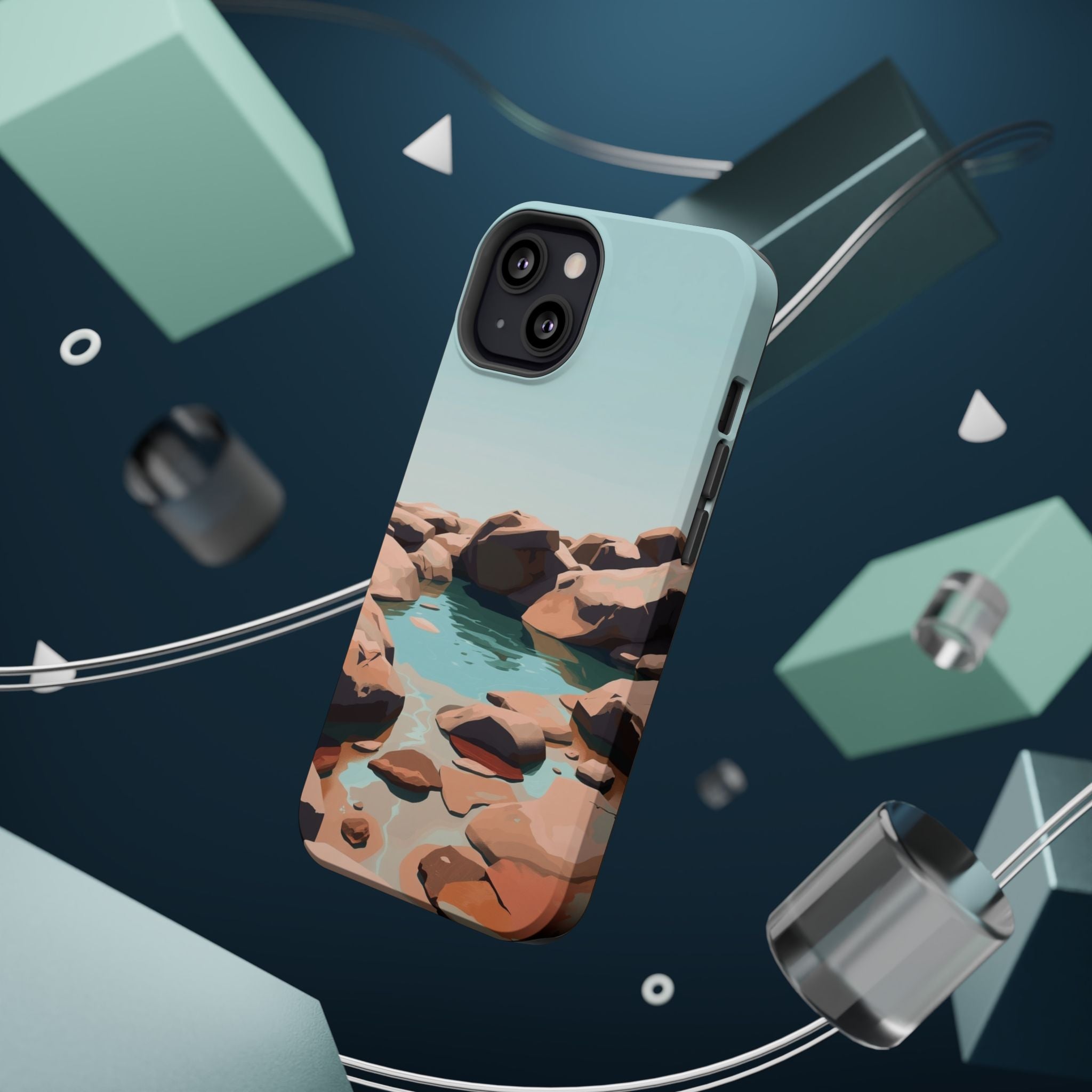 iPhone Tidal Pool Oil Painting Impressionist Slim iPhone Everyday · iPhone Case