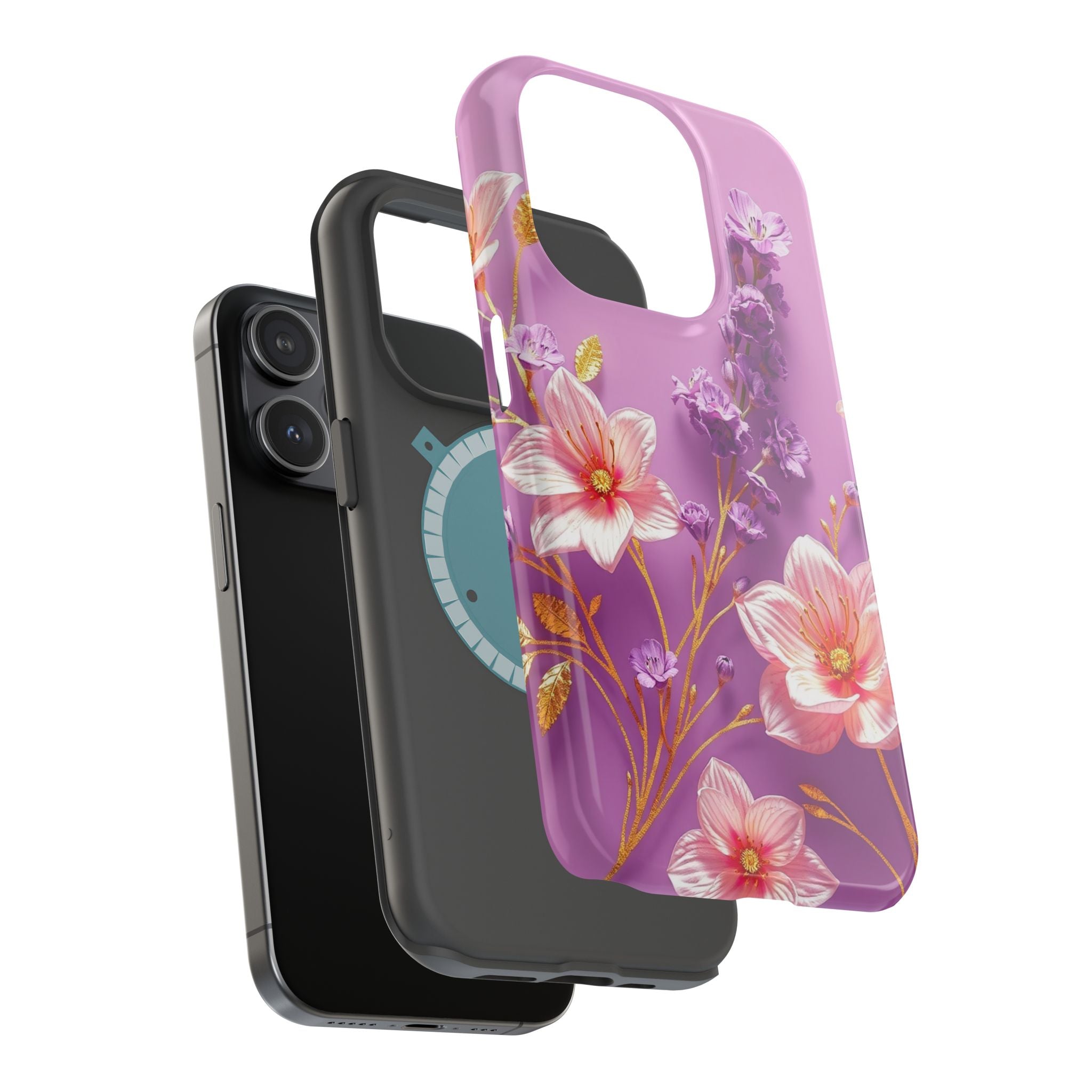 iPhone Radiant Floral Gold Foil Design Slim Everyday Designer Case · iPhone Case