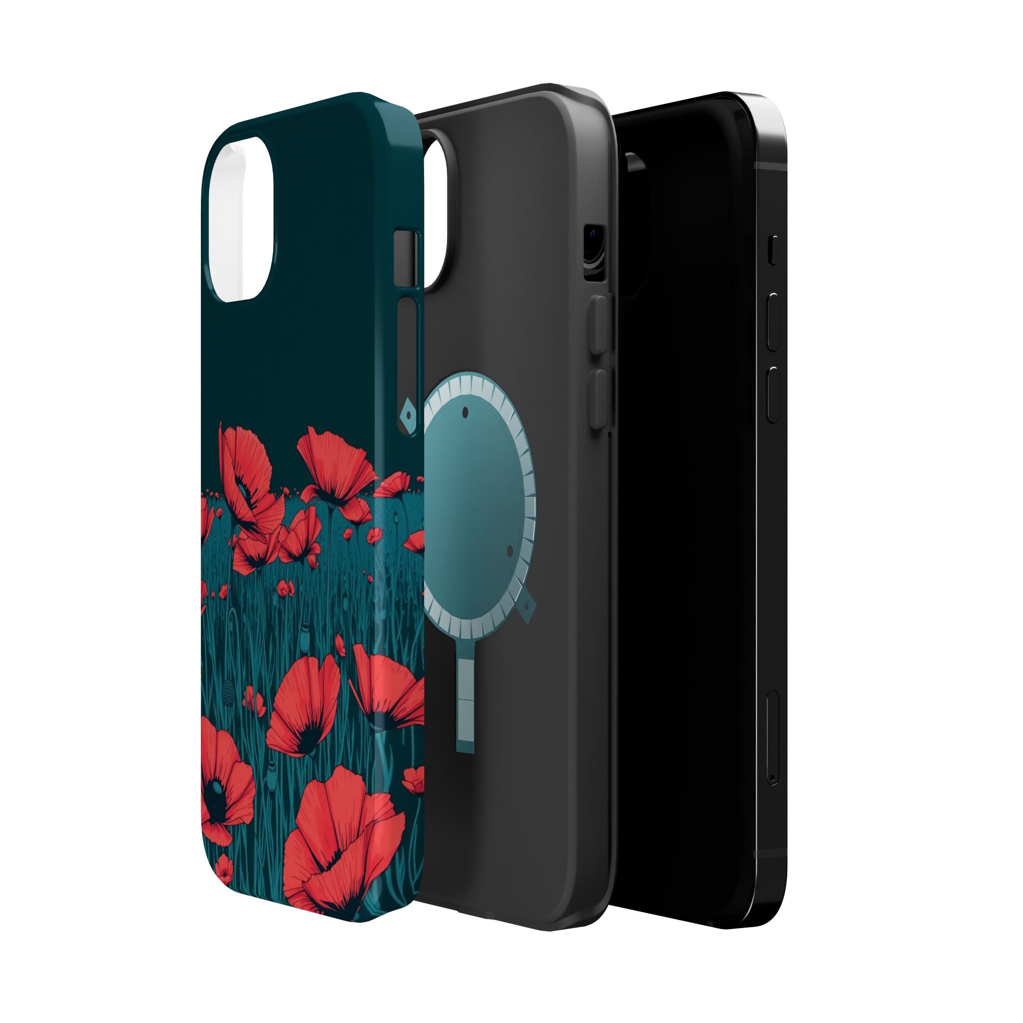 iPhone Poppy Field Dark Gothic Ink Clean Minimal Snap Cas Slim Snap Case · iPhon