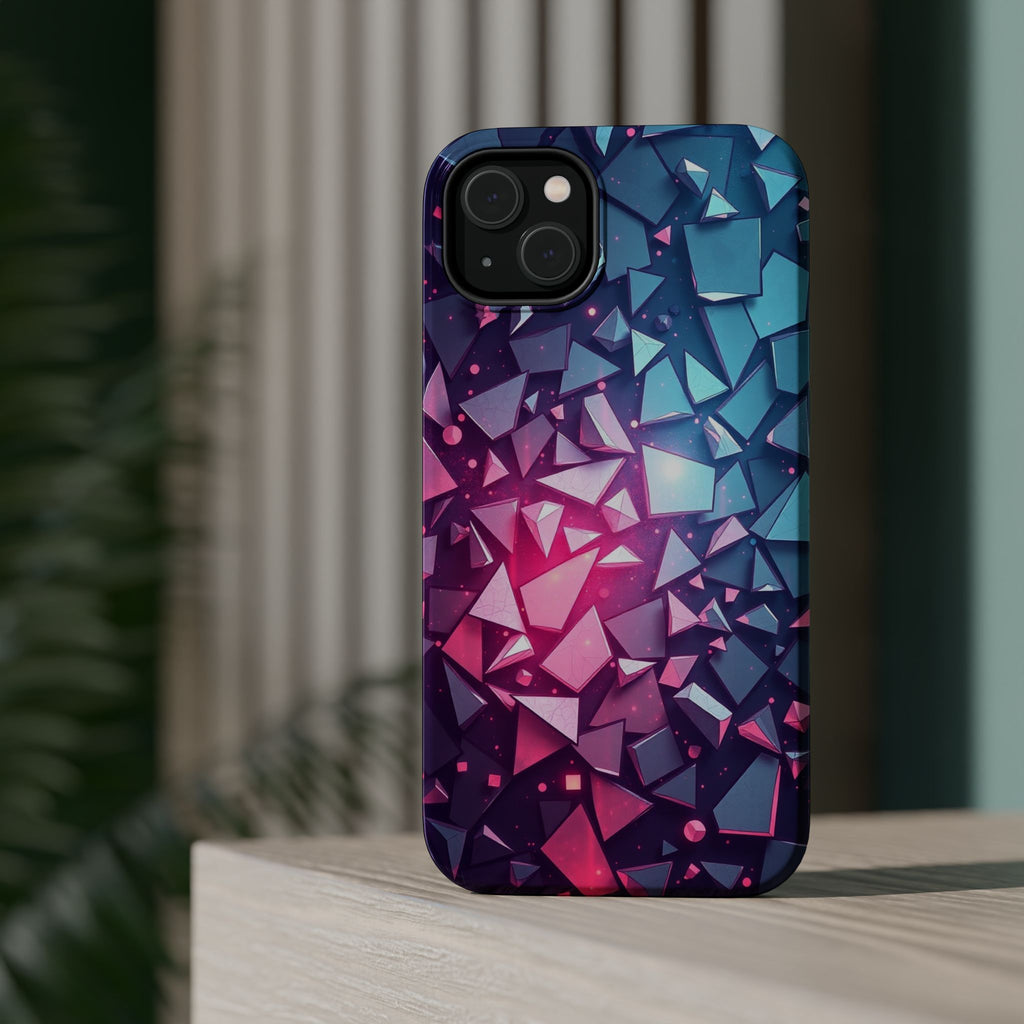 iPhone Mint And Blush Mosaic Shards Slim Everyday Designer Case · iPhone Case