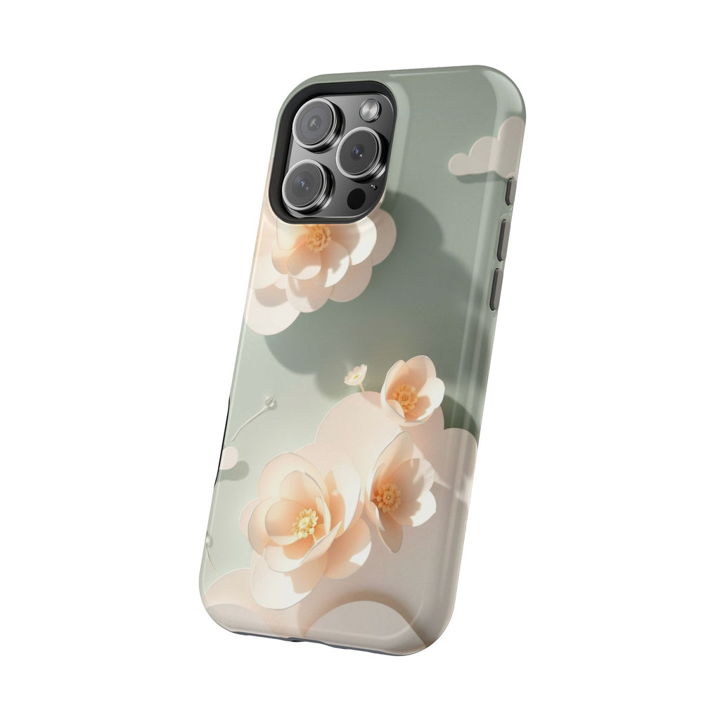 iPhone Sage And Ivory Pastel Floral Cloud Slim iPhone Everyday Designer · iPhone