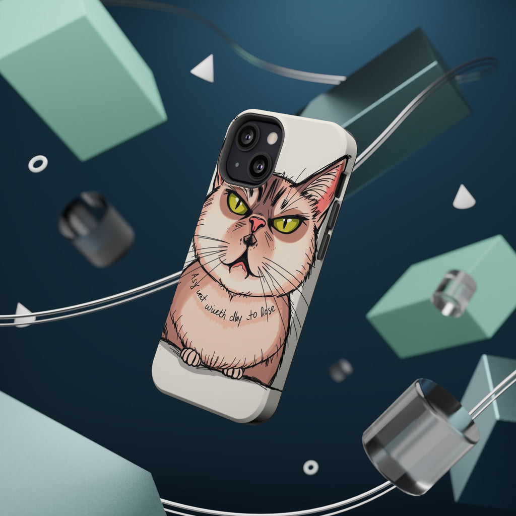 iPhone Sarcastic Cat Verdict Hand-Drawn Sketch Soft Finish Everyday Case · iPhon