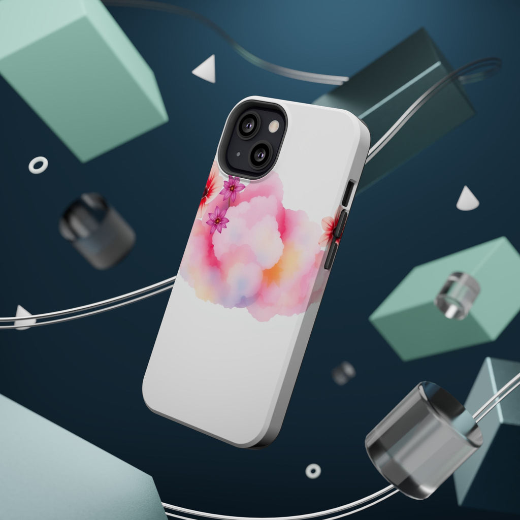 iPhone Pastel Floral Cloud Vibrant Watercolor Carry Case Slim Snap Case · iPhone