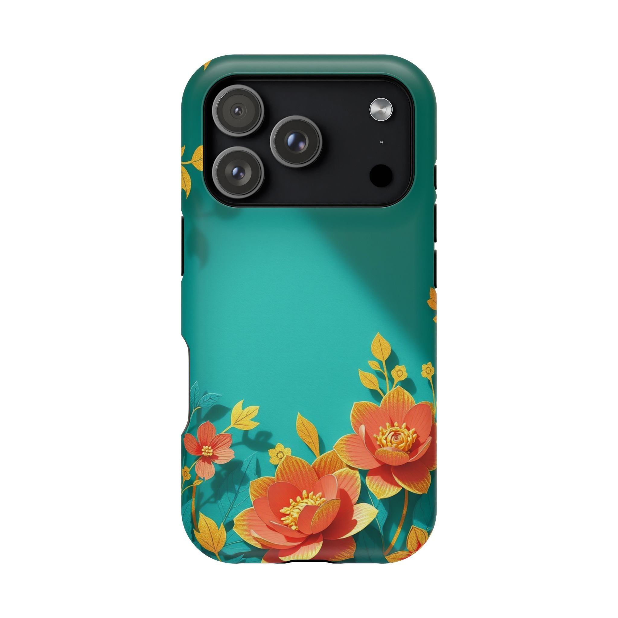 iPhone Floral Gold Foil Paper Cut Art Slim Everyday Designer Case · iPhone Case