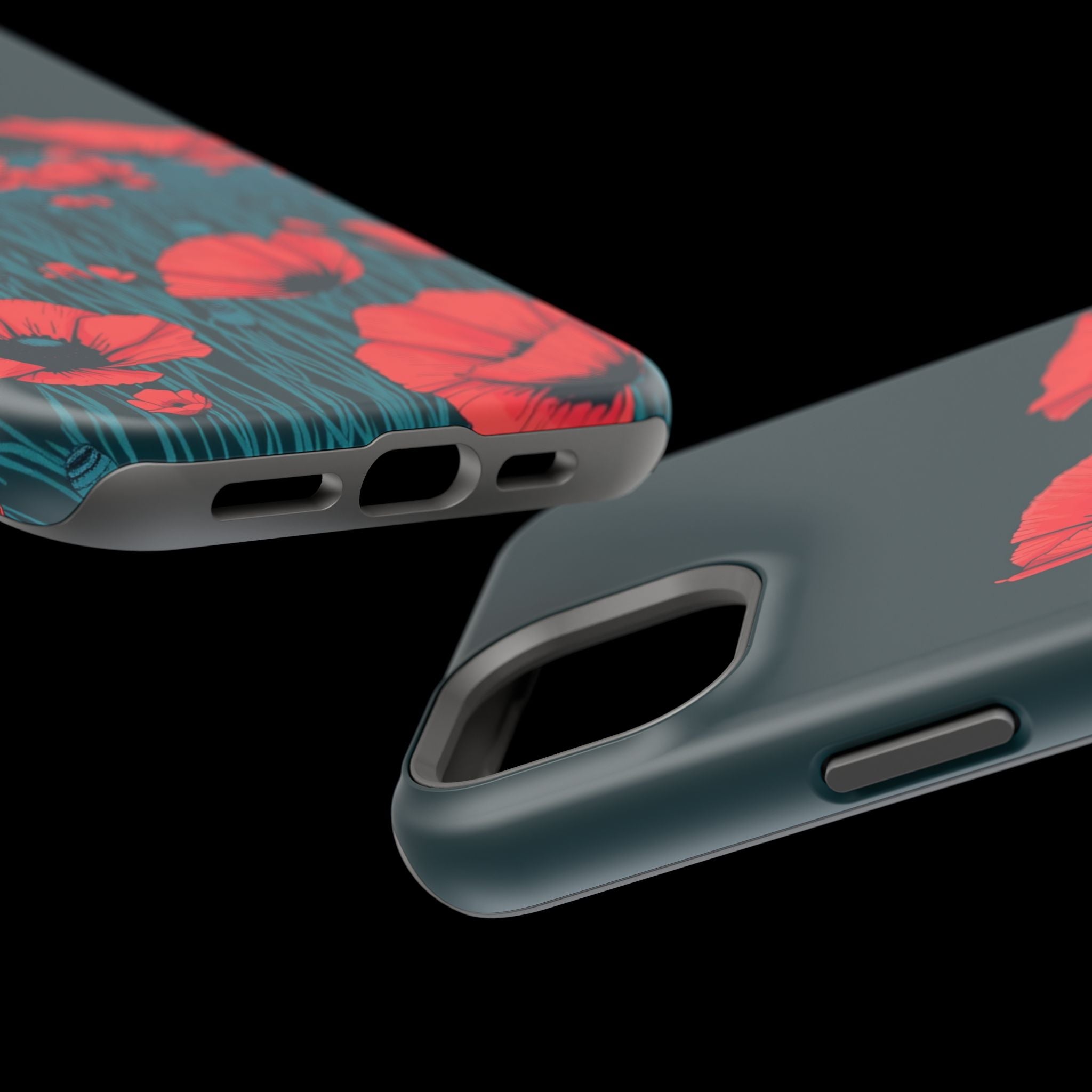iPhone Poppy Field Dark Gothic Ink Clean Minimal Snap Cas Slim Snap Case · iPhon