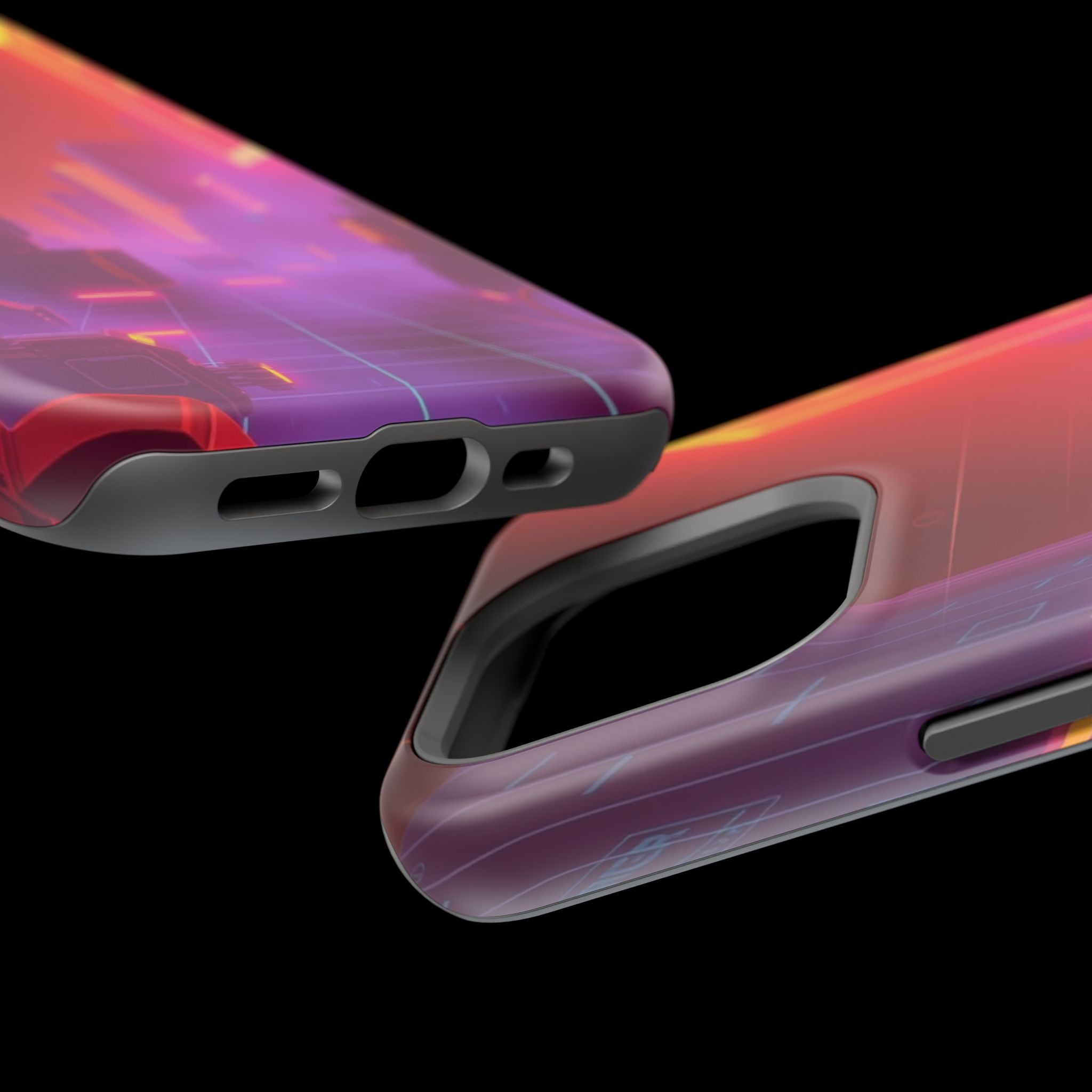 iPhone Dreamy 80s Grid Synthwave Design Slim Everyday Designer Case · iPhone Cas
