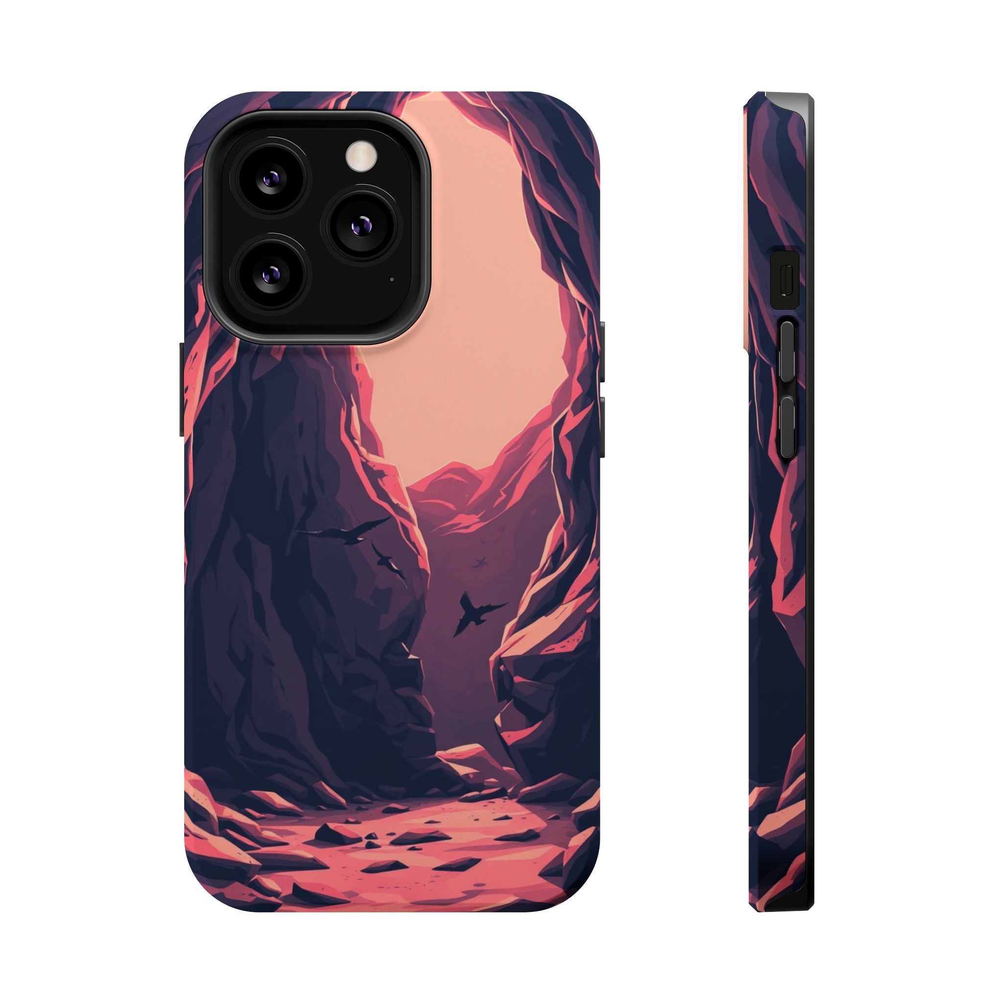 iPhone Rose Pink And Cream Dark Crystal Cave Slim Everyday Designer Case · iPhon