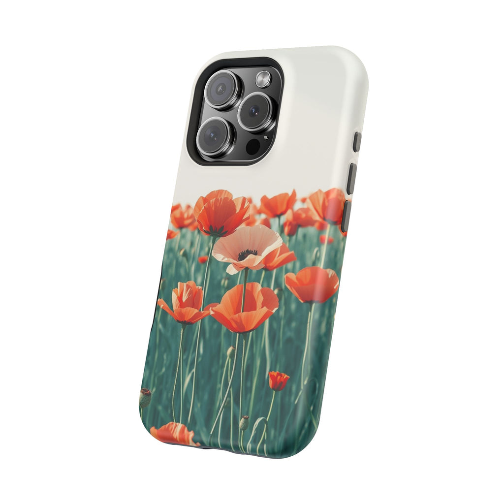 iPhone Mint And Blush Poppy Field 10 Slim Everyday Designer Case · iPhone Case