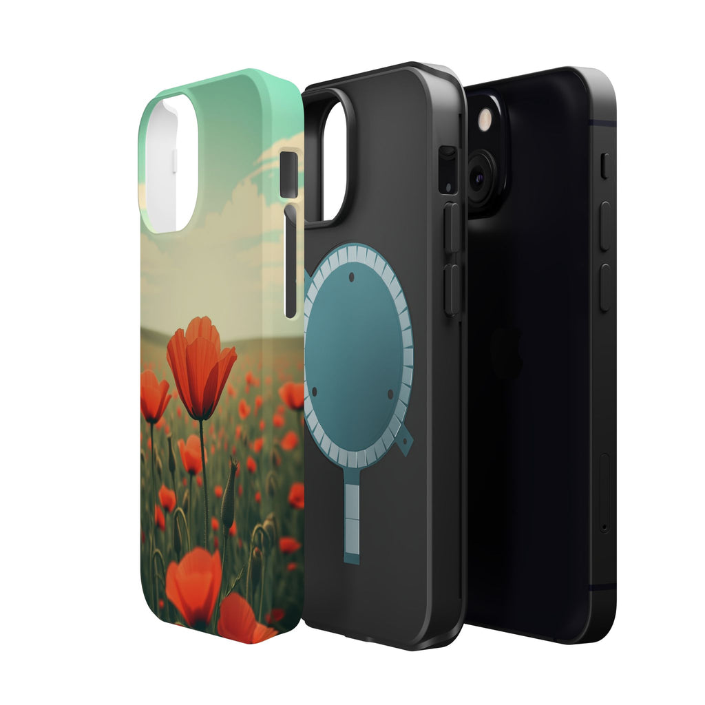 iPhone Radiant Poppy Field Design Bold Modern Everyday Snap Case · iPhone Case