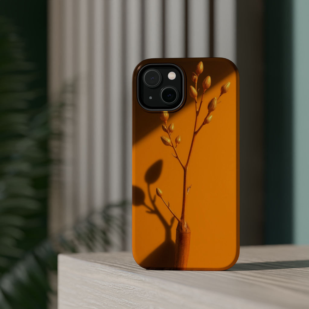 iPhone Mustard And Rust Minimalist Stem Slim Everyday iPhone Designer · iPhone C