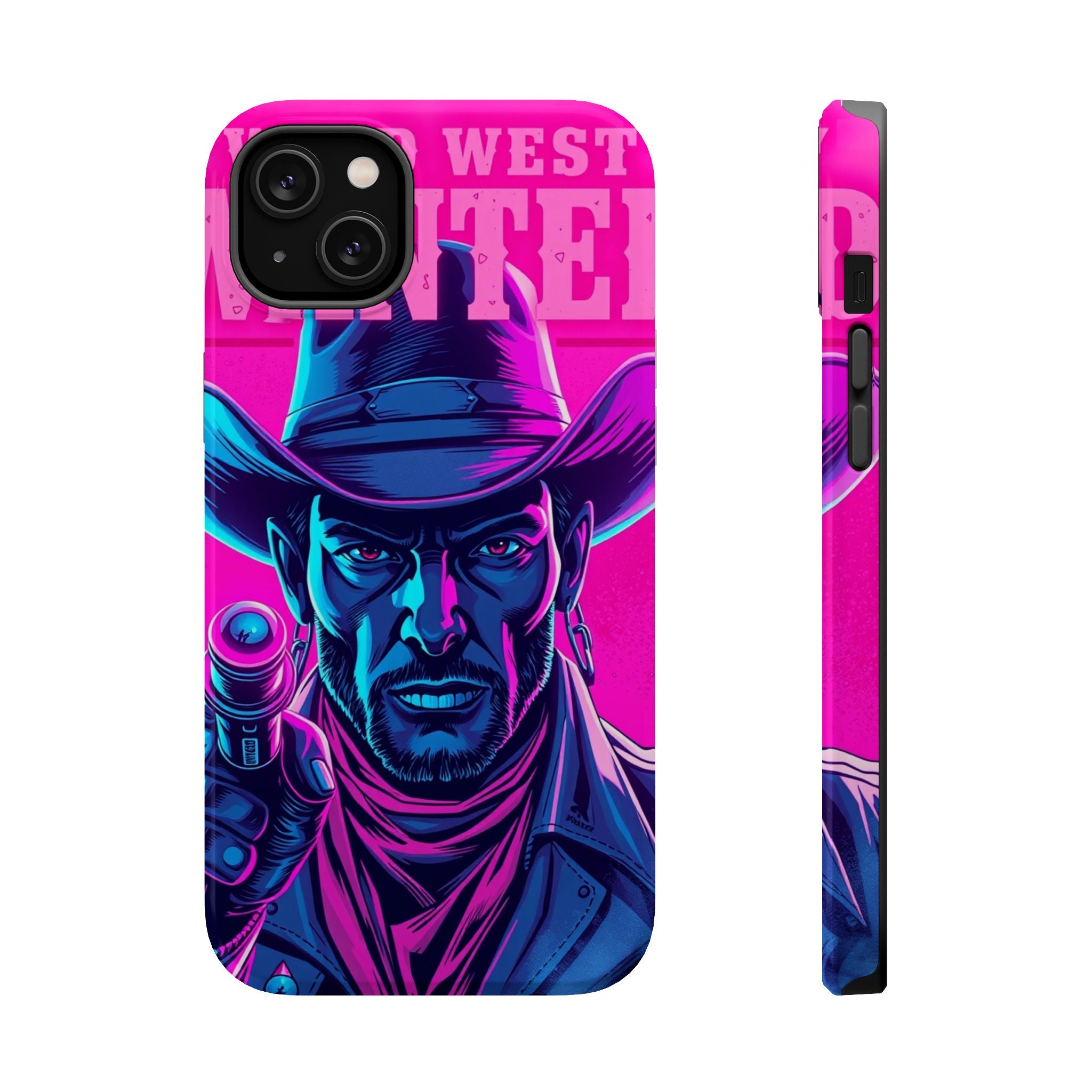 iPhone Wild West Wanted Neon Cyberpunk Slim Everyday Designer Case · iPhone Case
