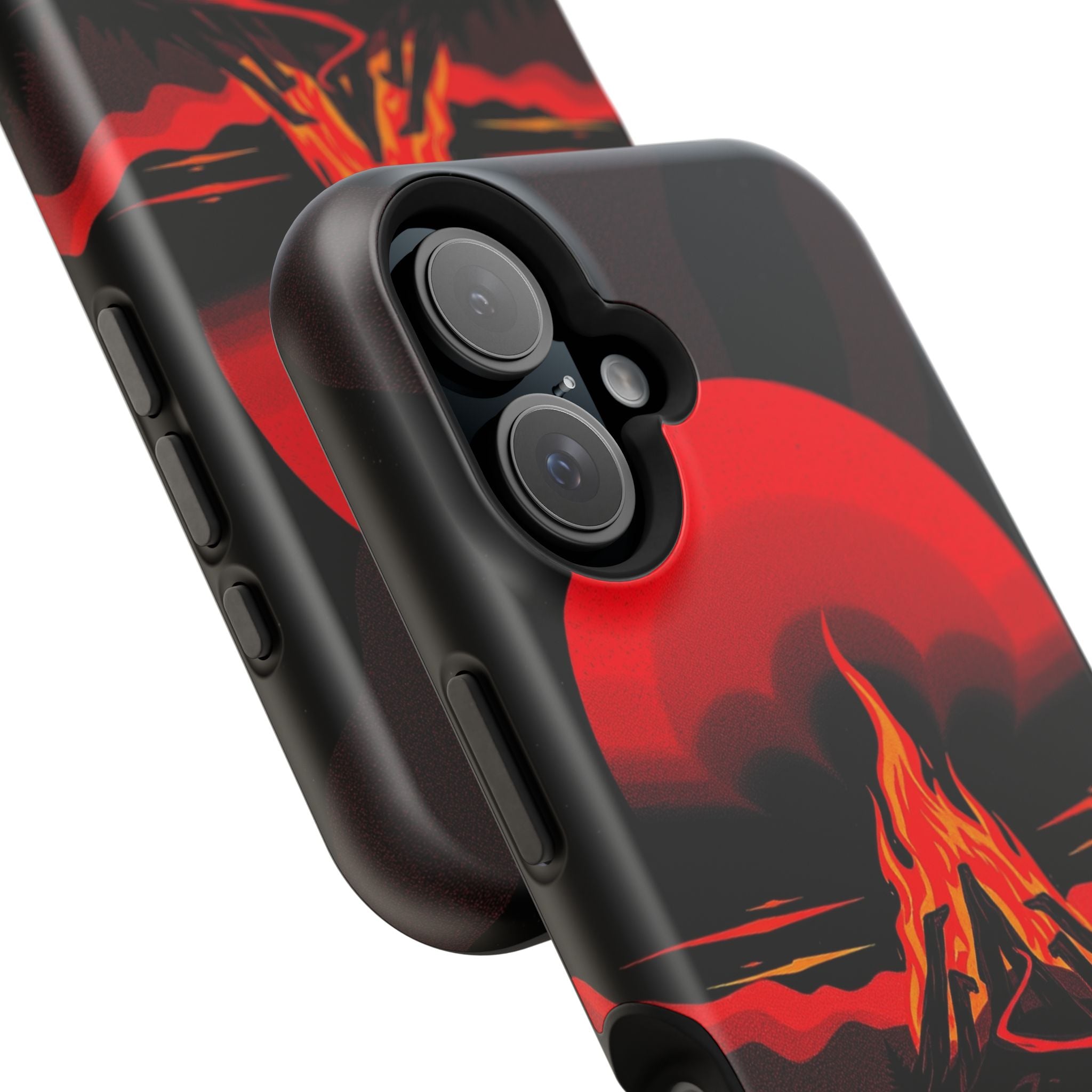 iPhone Black And Crimson Wildfire Glow Slim Everyday Designer Case · iPhone Case