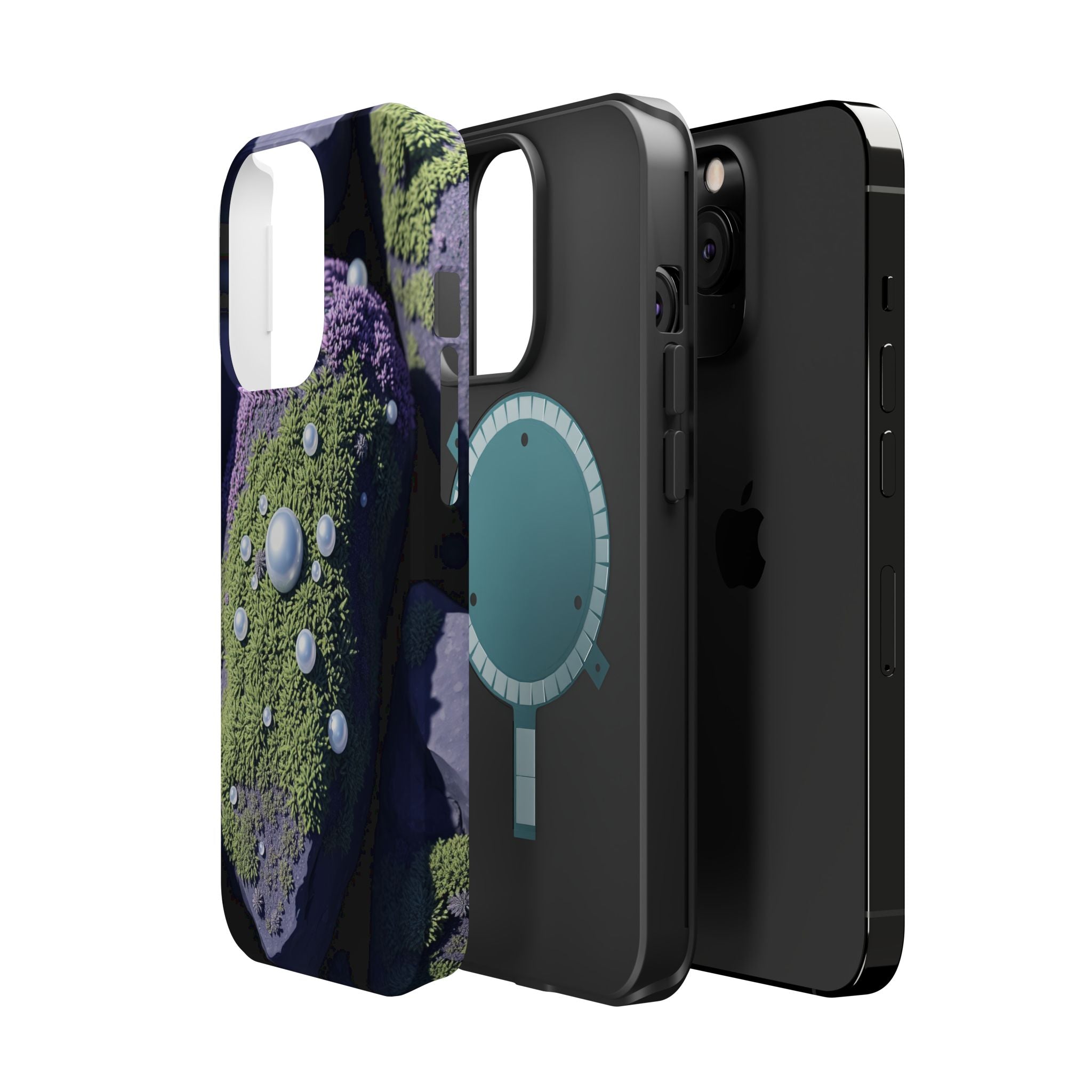 iPhone Moss Covered Rocks Electric Art Slim Everyday Designer Case · iPhone Case