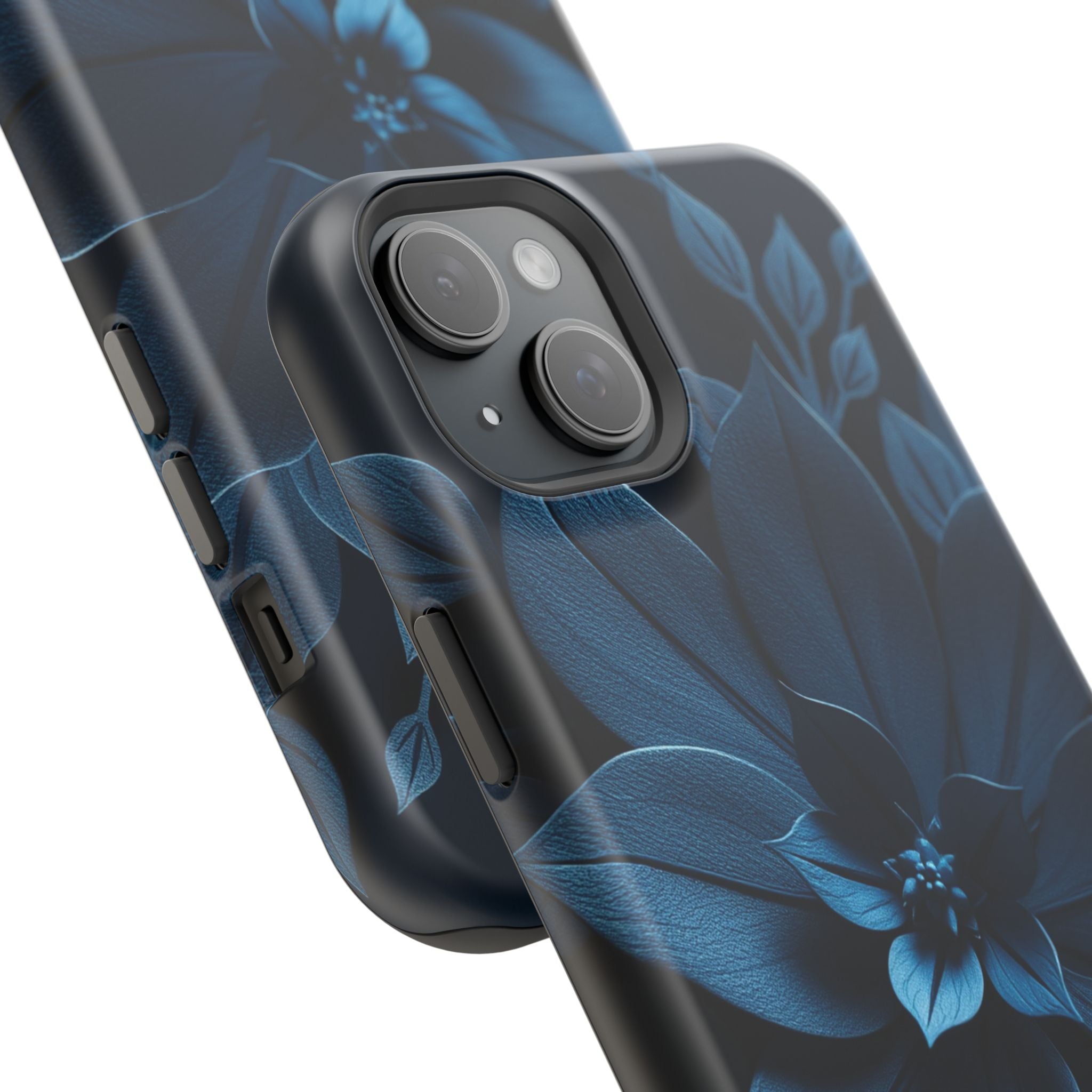 iPhone Midnight Blue And Silver Floral Dark Academia iPhone Slim · iPhone Case