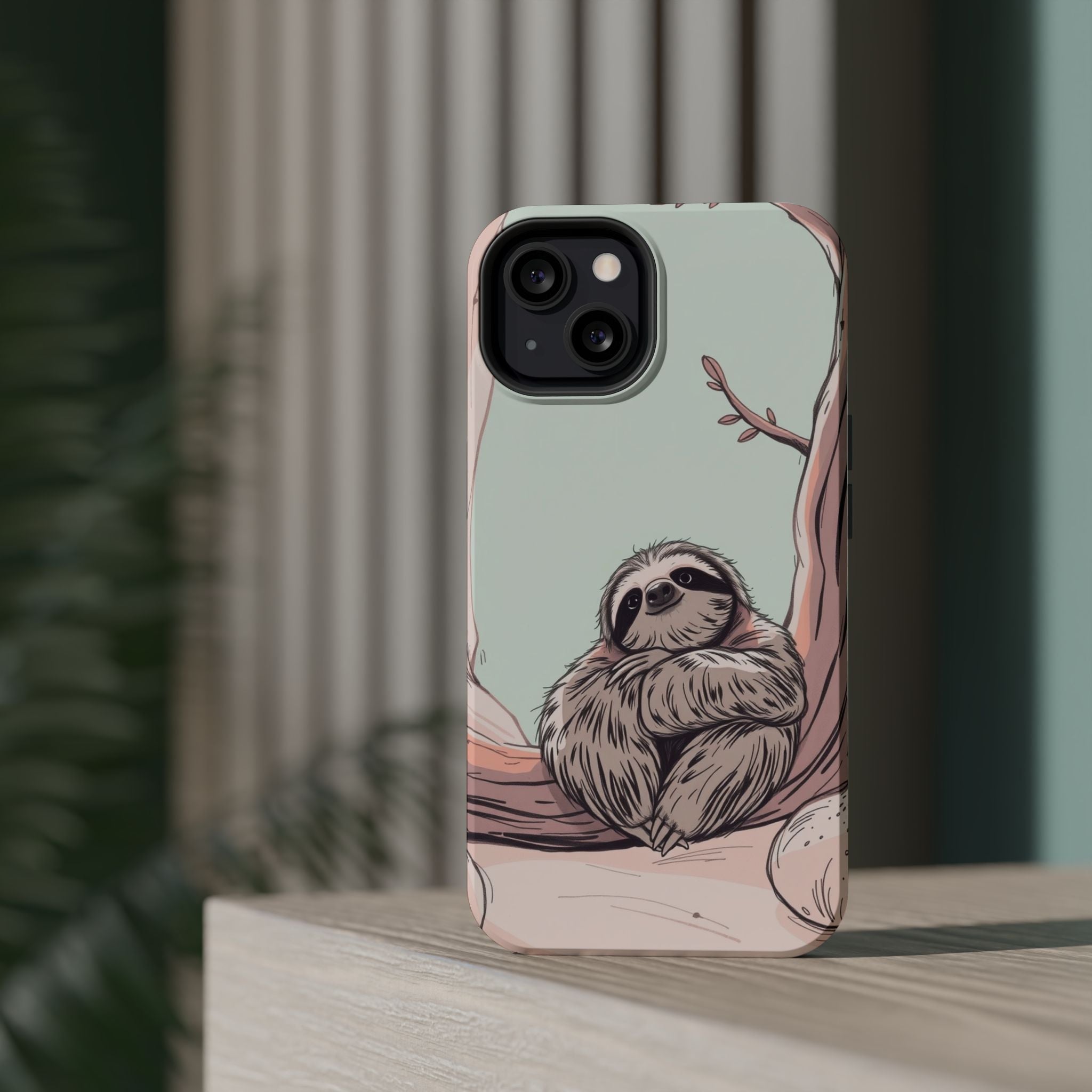 iPhone Cozy Sloth Mode Hand-Drawn Sketch Slim Everyday Designer Case · iPhone Ca