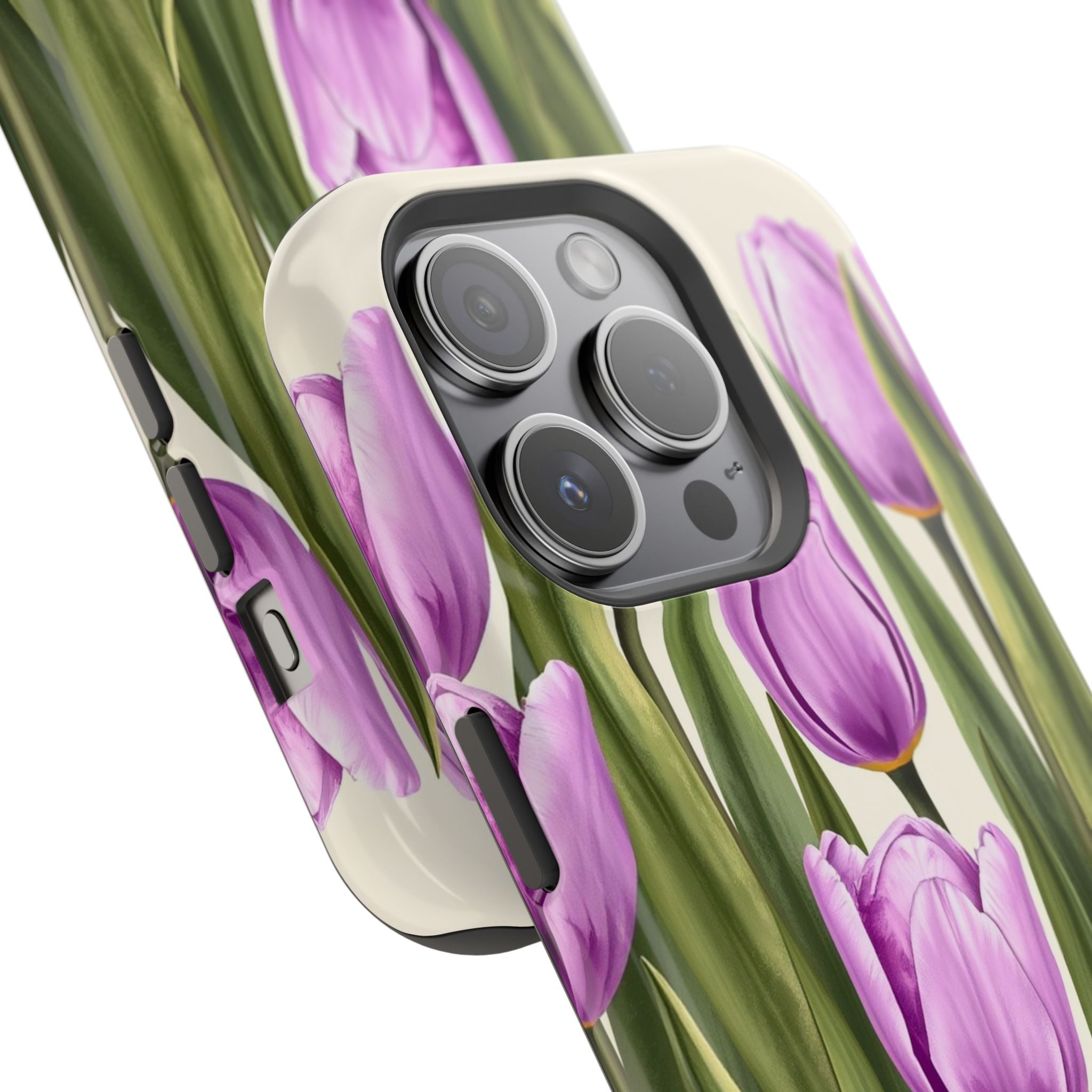 iPhone Tulip Row Electric Art 14 Bold Modern Everyday Snap Case · iPhone Case
