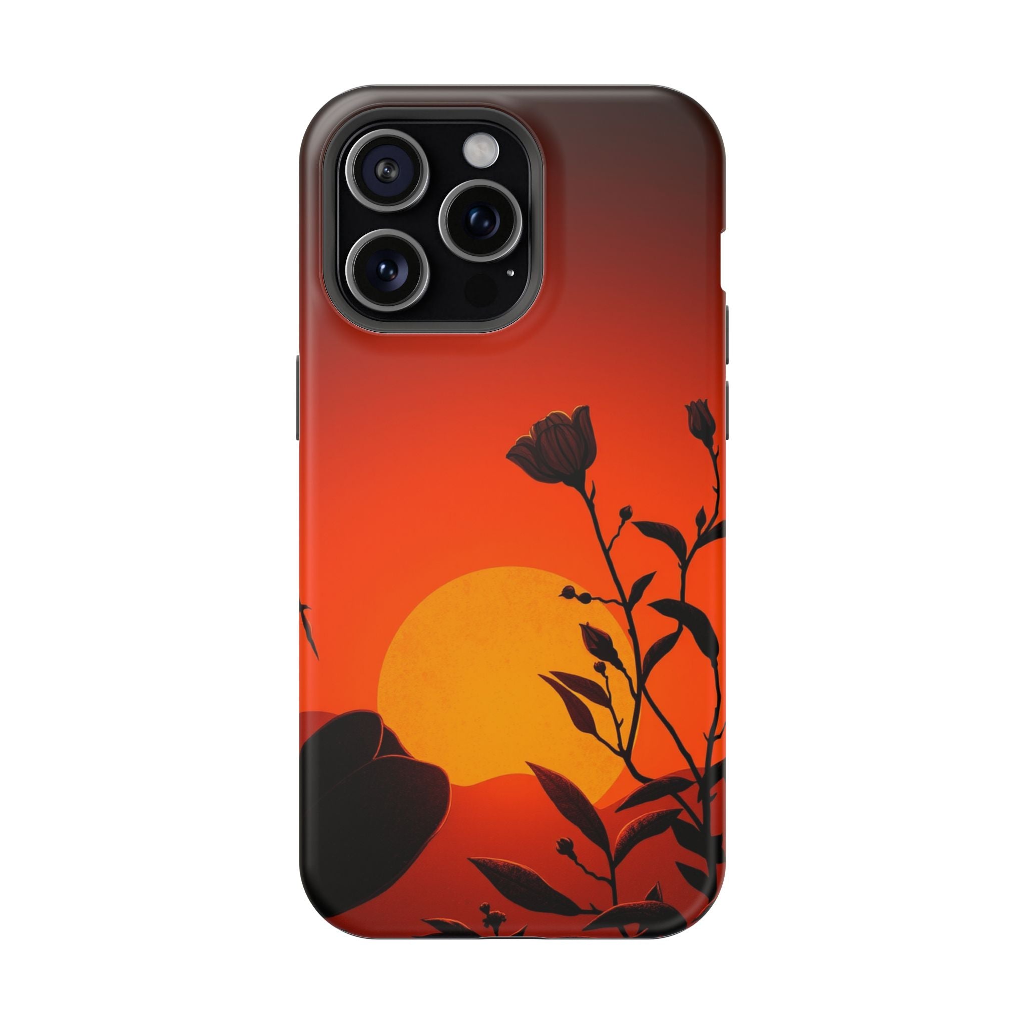 iPhone Bloom and Leaf Dark Gothic Ink Slim Everyday Designer Case · iPhone Case