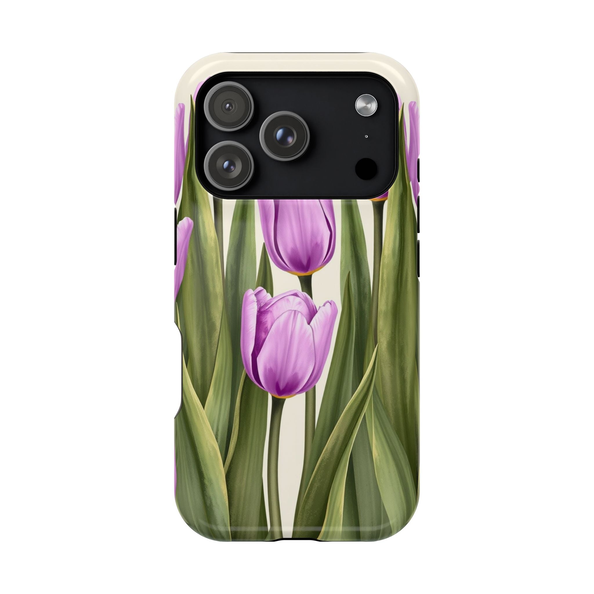 iPhone Tulip Row Electric Art 14 Bold Modern Everyday Snap Case · iPhone Case