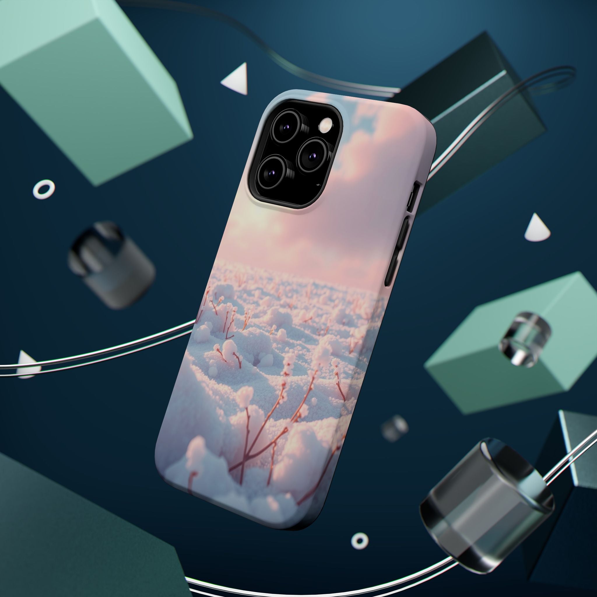 iPhone Snow Field Enchanted Art 13 Bold Modern Everyday Snap Case · iPhone Case