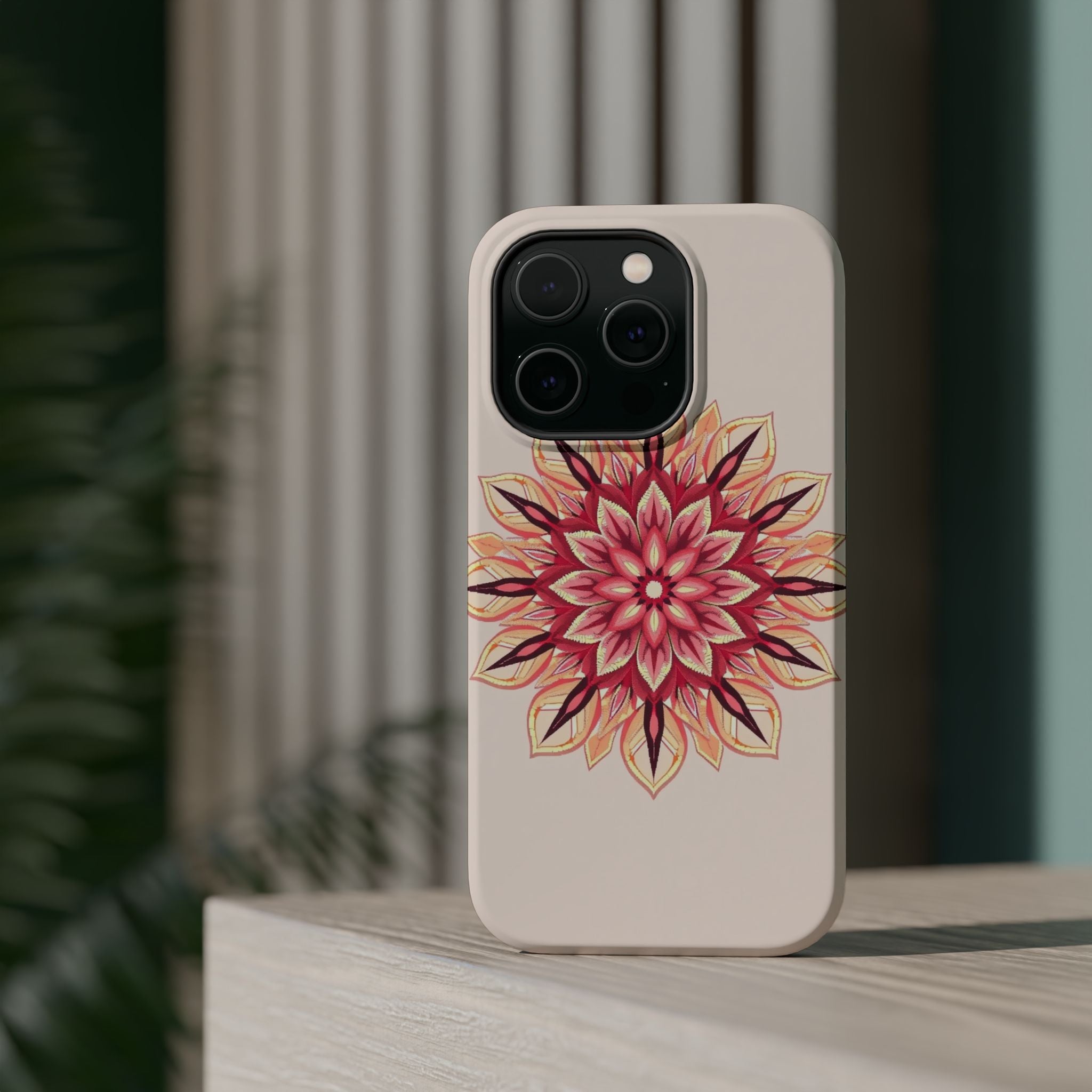 iPhone Floral Mandala Pixel Art -Bit Slim Everyday Designer Case · iPhone Case