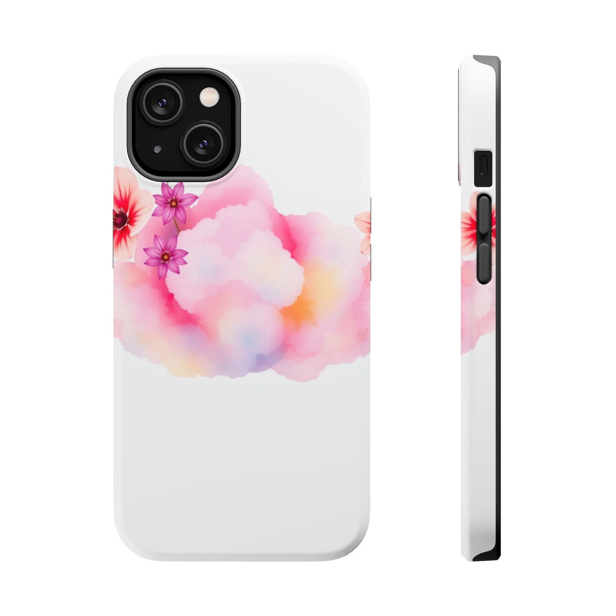 iPhone Pastel Floral Cloud Vibrant Watercolor Carry Case Slim Snap Case · iPhone