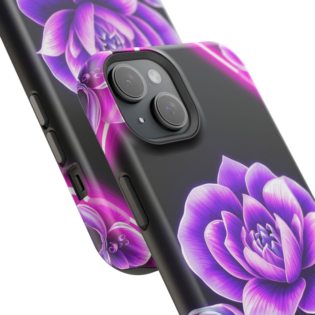 iPhone Floral Ombre Neon Cyberpunk Bold Modern Everyday Snap Case · iPhone Case