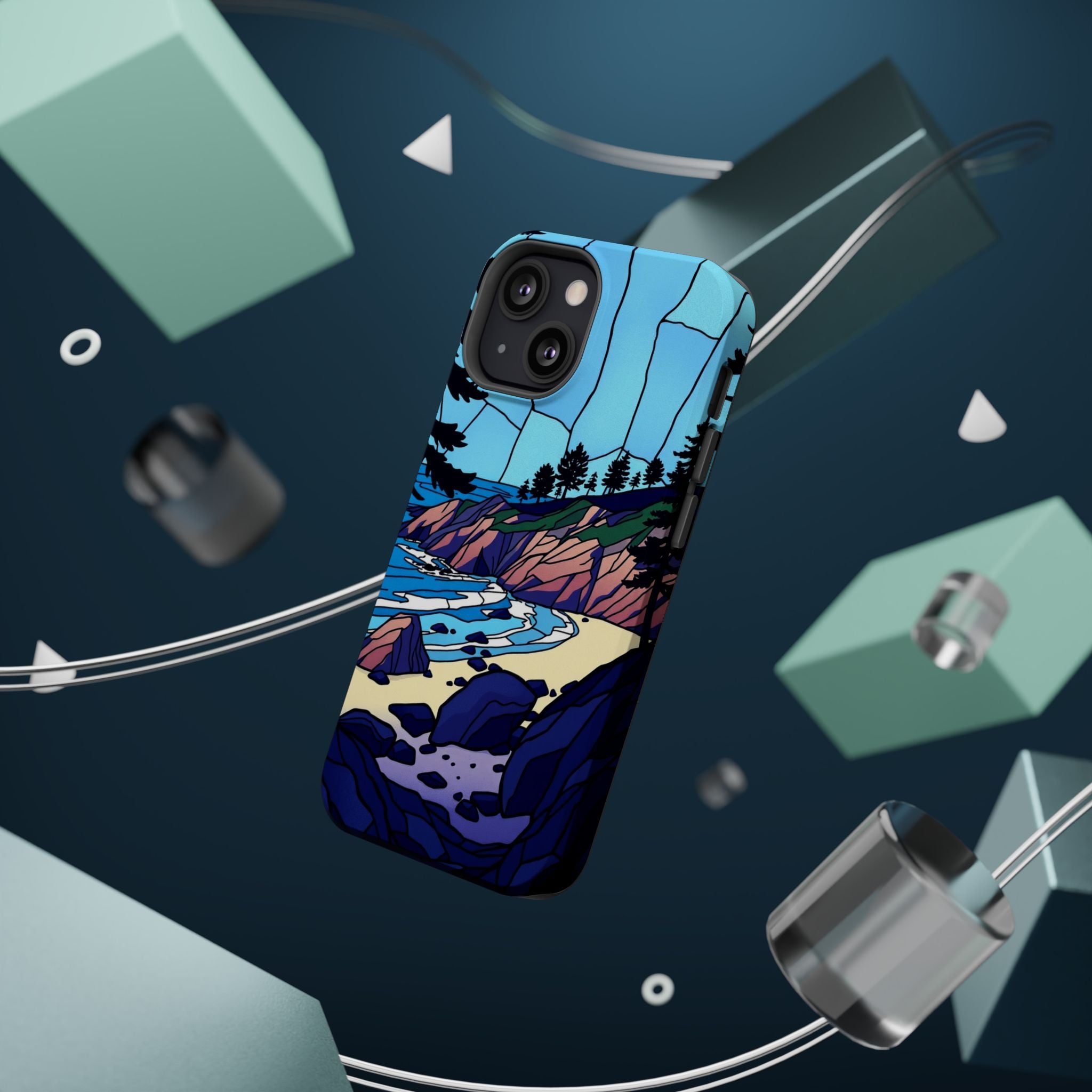 iPhone Indigo And Violet Pebble Beach Slim Everyday iPhone 11 Designer · iPhone