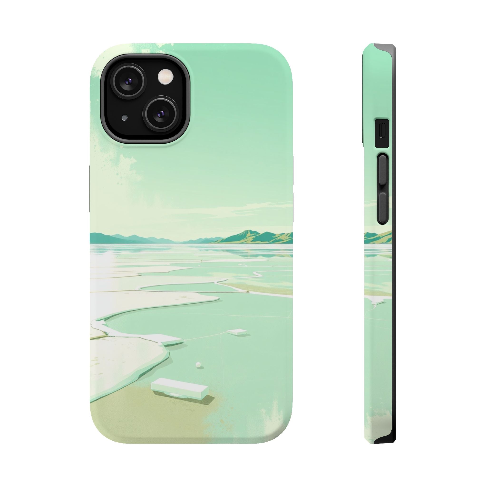 iPhone Vibrant Salt Flat Mirror Design Slim Everyday Designer Case · iPhone Case
